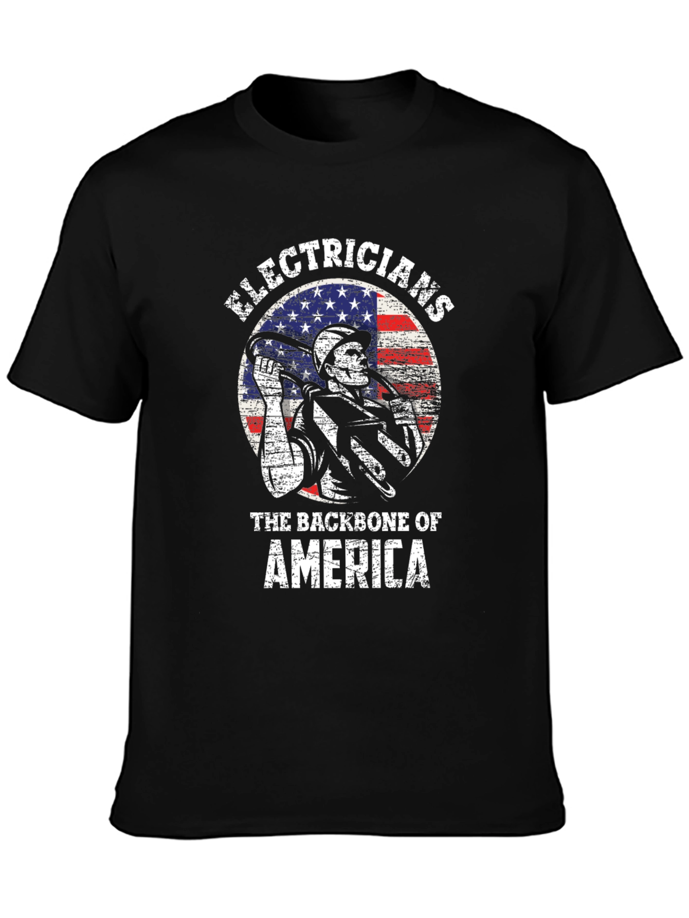 Electricians Backbone of America Graphic T-Shirt