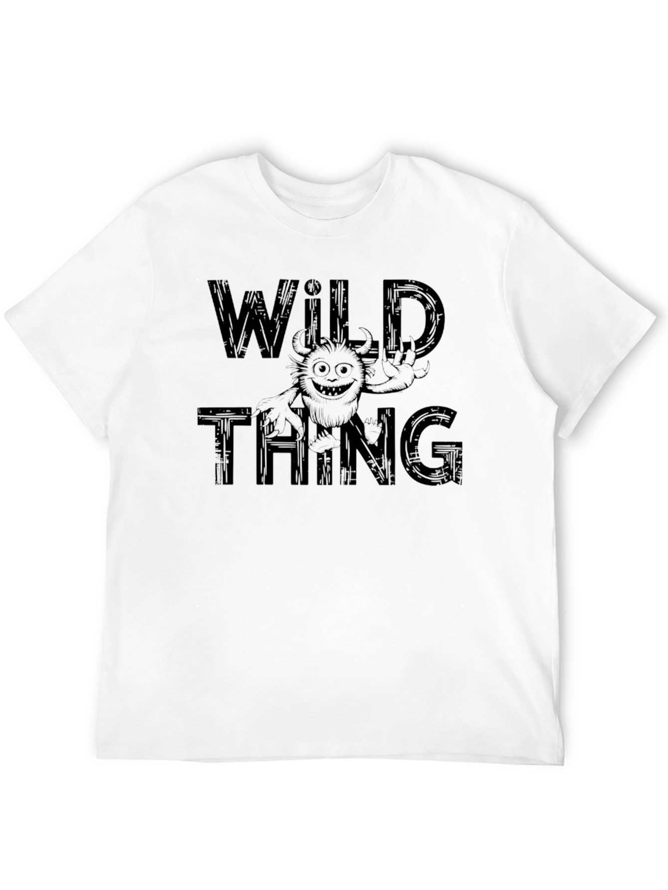 Wild Thing Monster Graphic Black T-Shirt