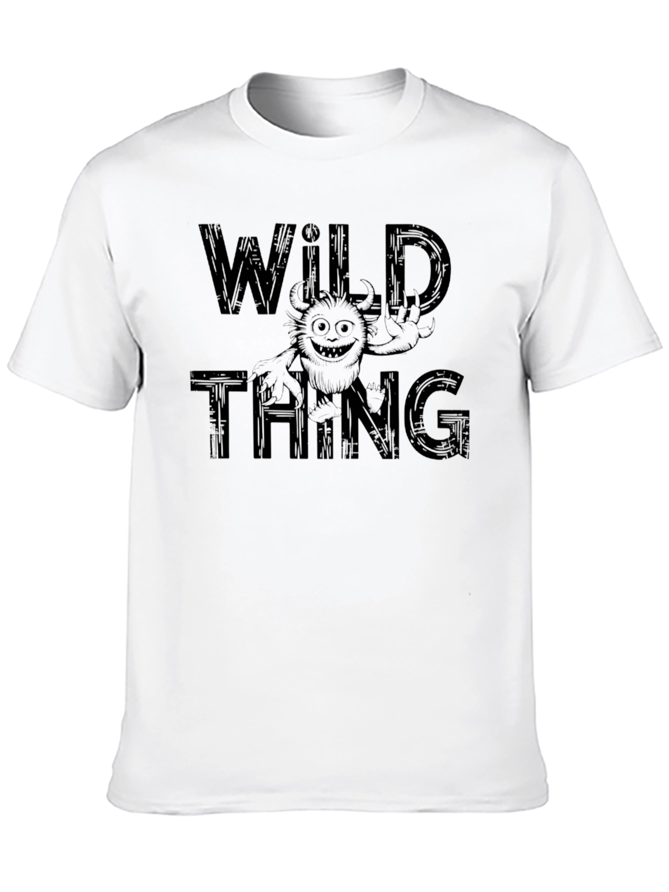 Wild Thing Monster Graphic Black T-Shirt