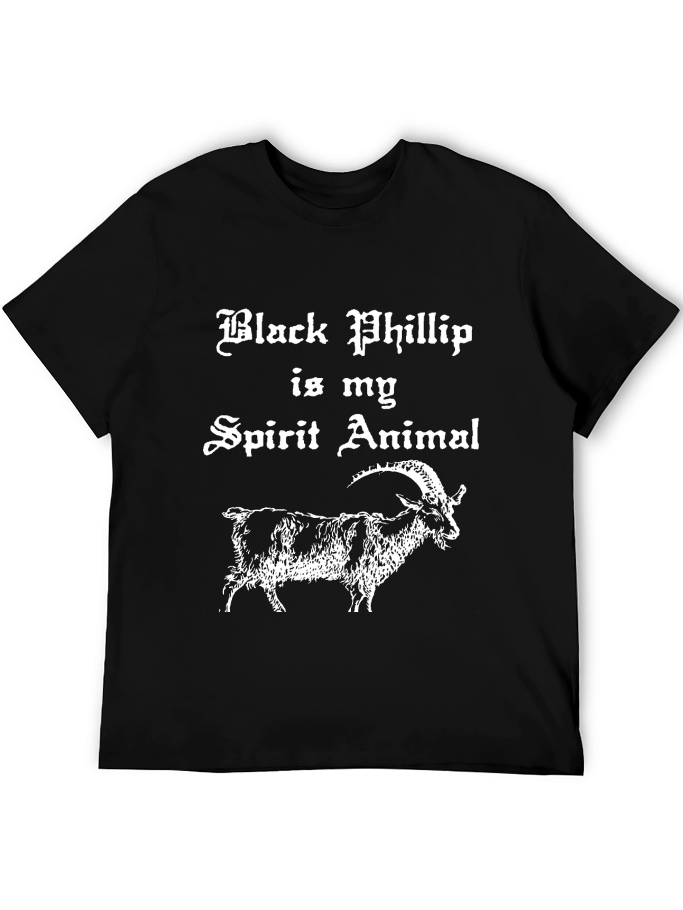 Black Phillip Goat Spirit Animal Graphic Tee Shirt