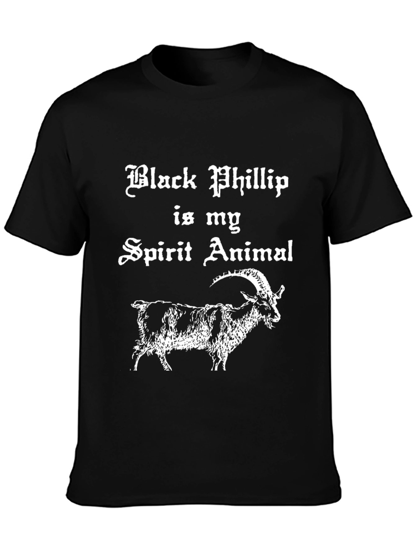 Black Phillip Goat Spirit Animal Graphic Tee Shirt
