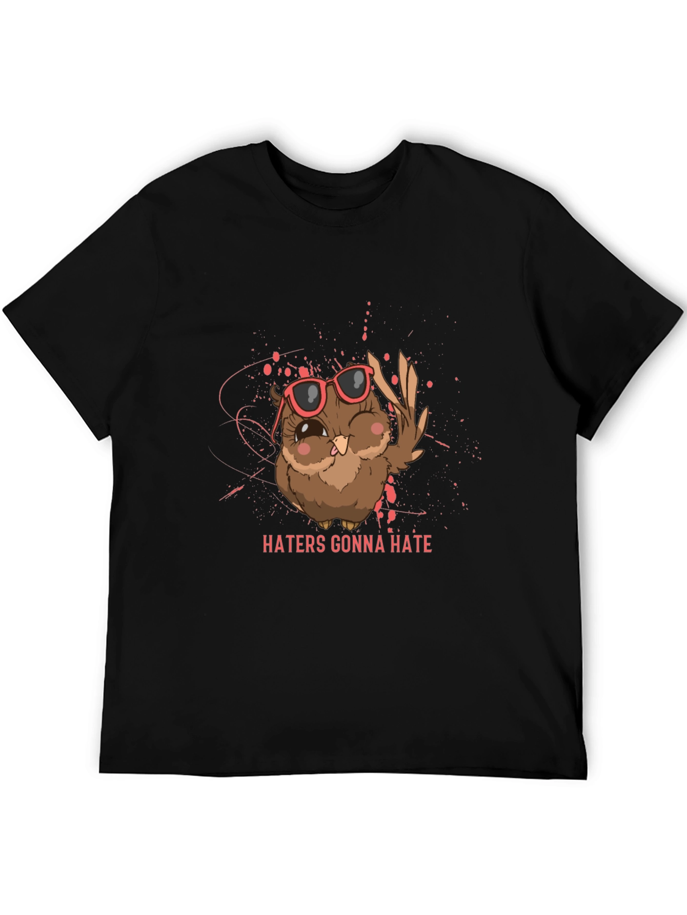 Haters Gonna Hate Owl T-Shirt - Funny Graphic Tee