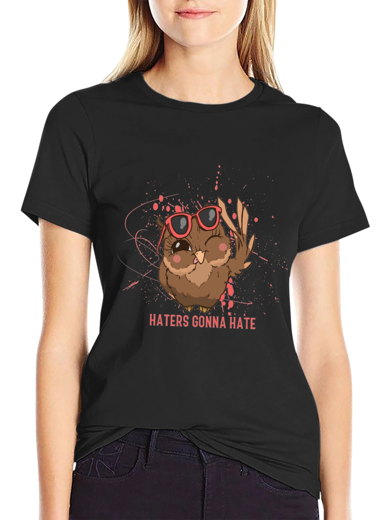 Haters Gonna Hate Owl T-Shirt - Funny Graphic Tee