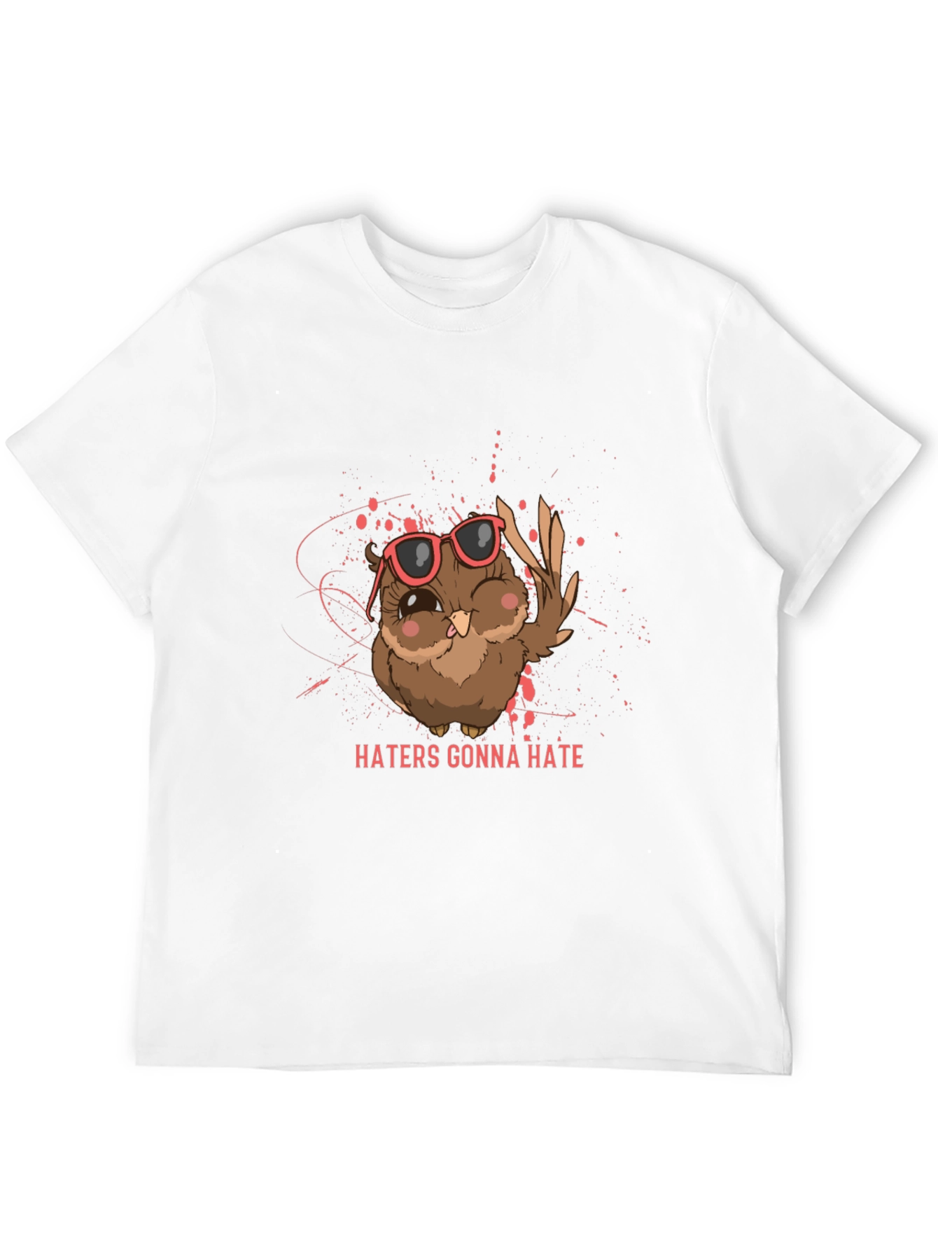 Haters Gonna Hate Owl T-Shirt - Funny Graphic Tee