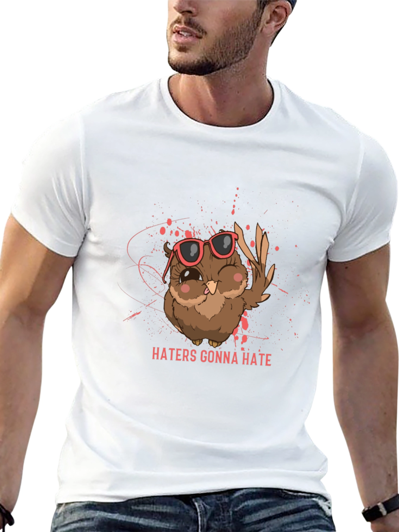 Haters Gonna Hate Owl T-Shirt - Funny Graphic Tee