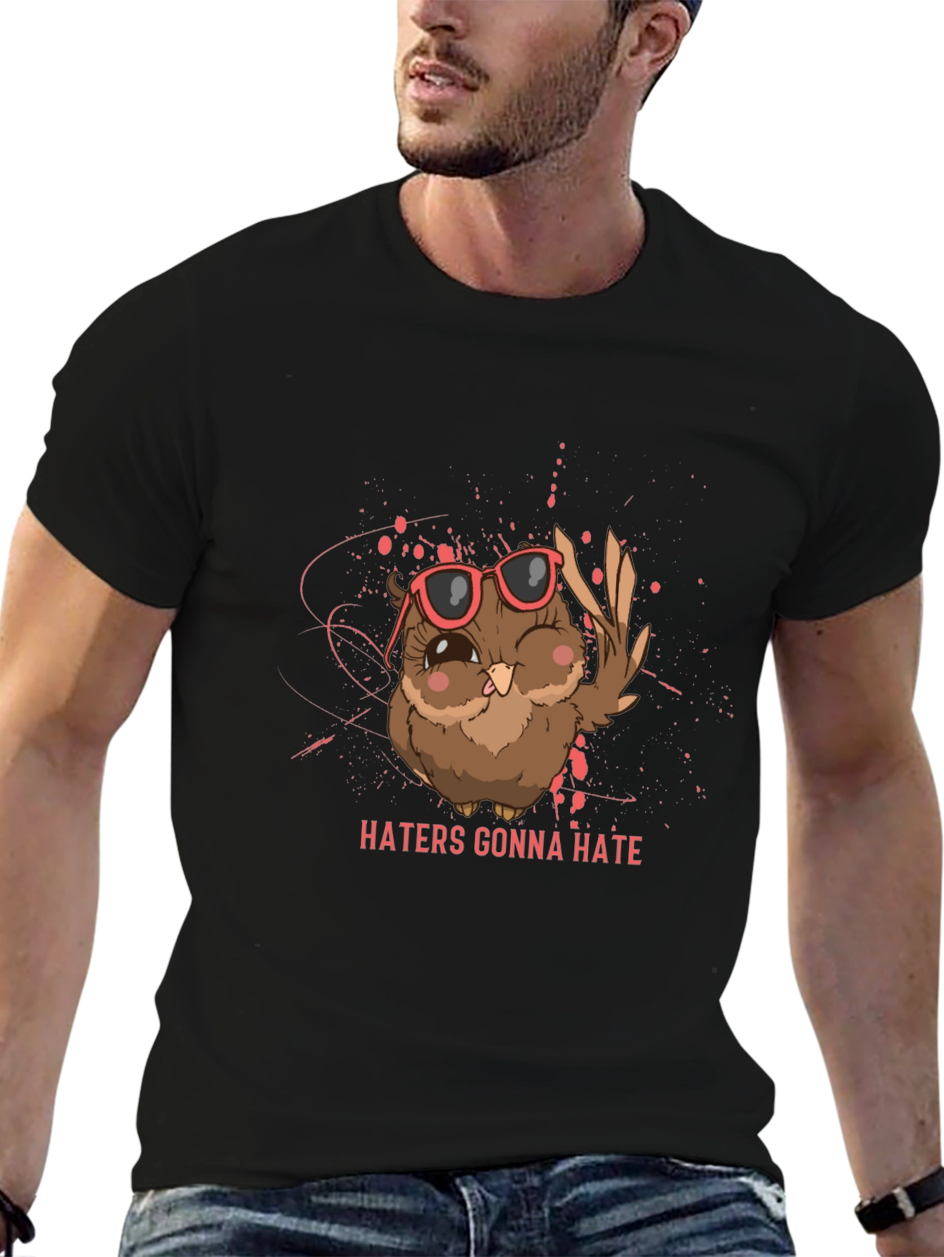 Haters Gonna Hate Owl T-Shirt - Funny Graphic Tee