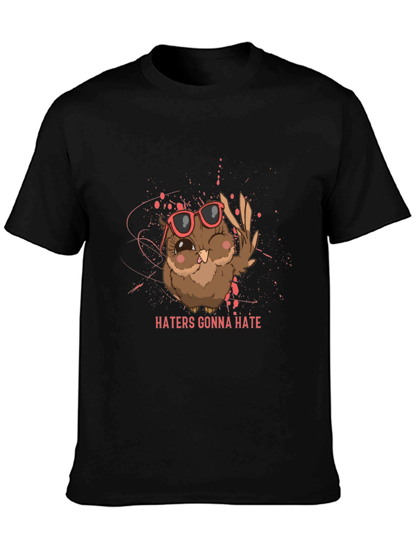 Haters Gonna Hate Owl T-Shirt - Funny Graphic Tee