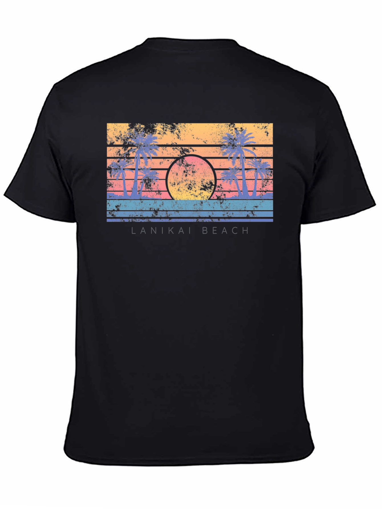 Lanikai Beach Retro Sunset T-Shirt