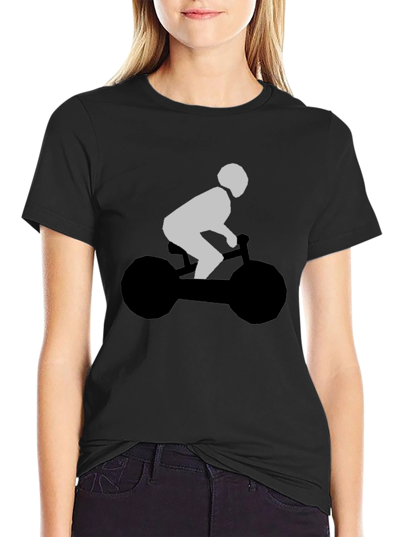 Cool Biker Graphic Tee - Stylish Black T-Shirt