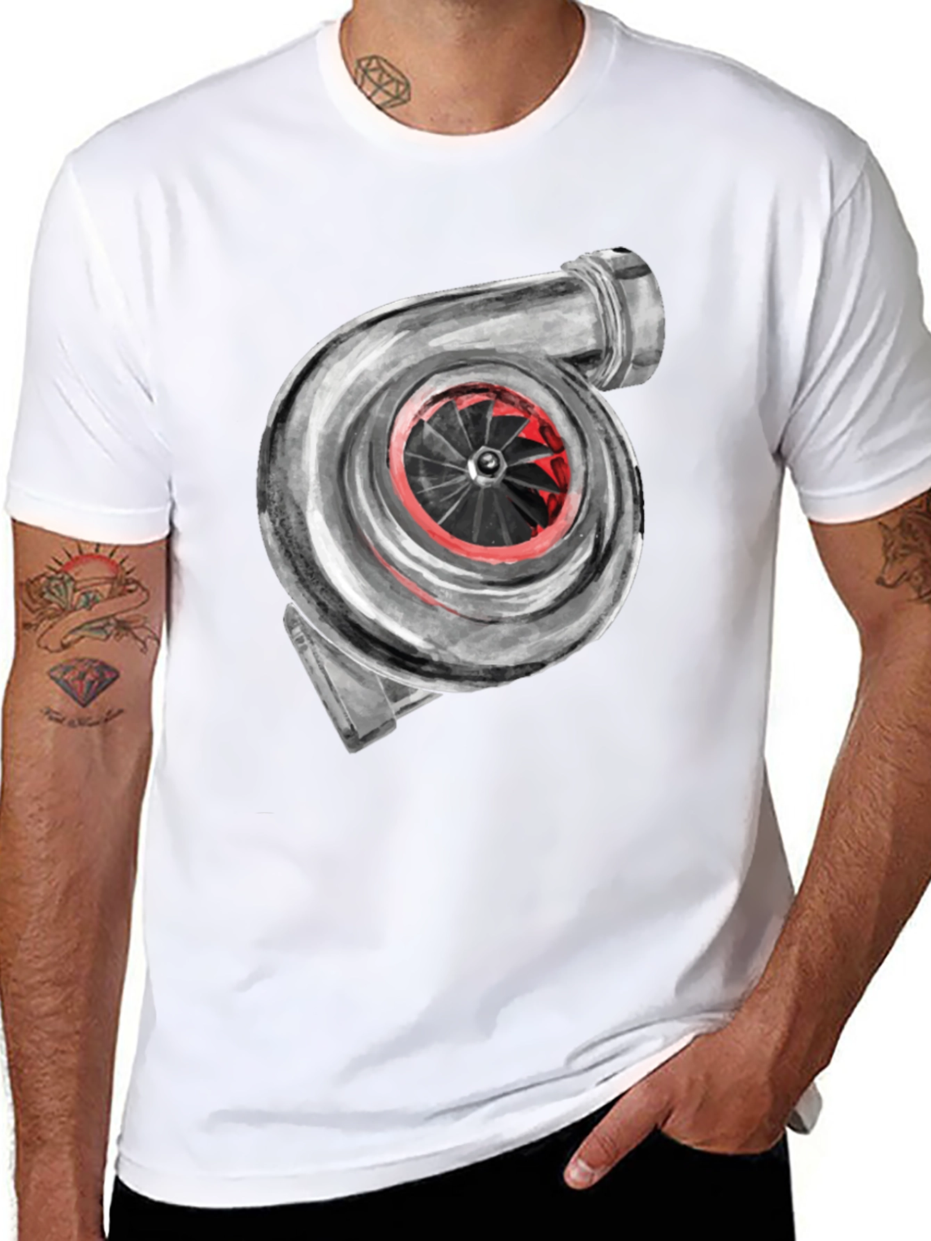 Turbocharger Graphic Tee - Automotive Enthusiast Apparel
