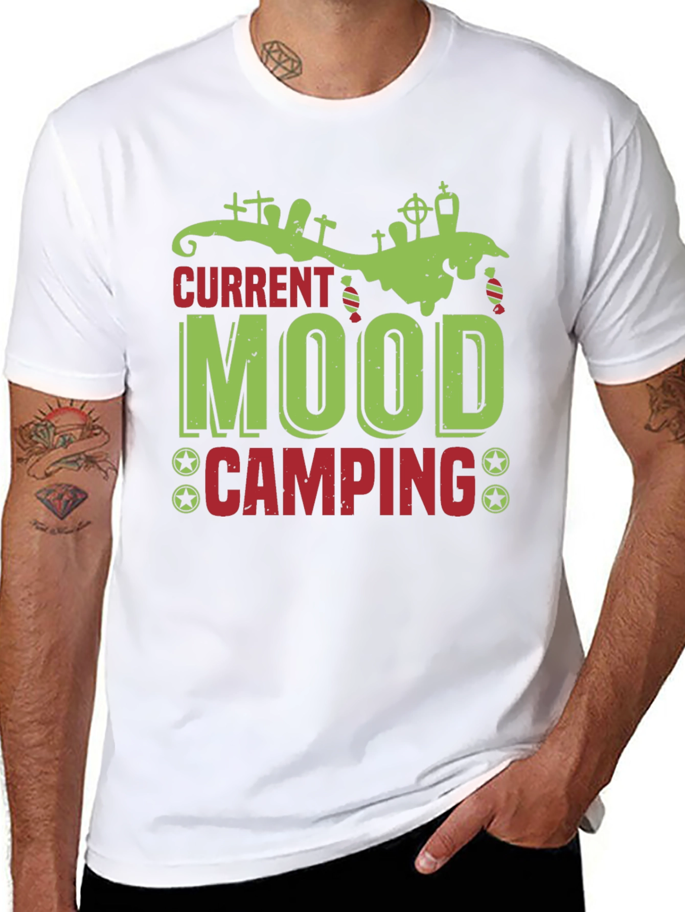 Current Mood Camping T-Shirt Halloween Theme