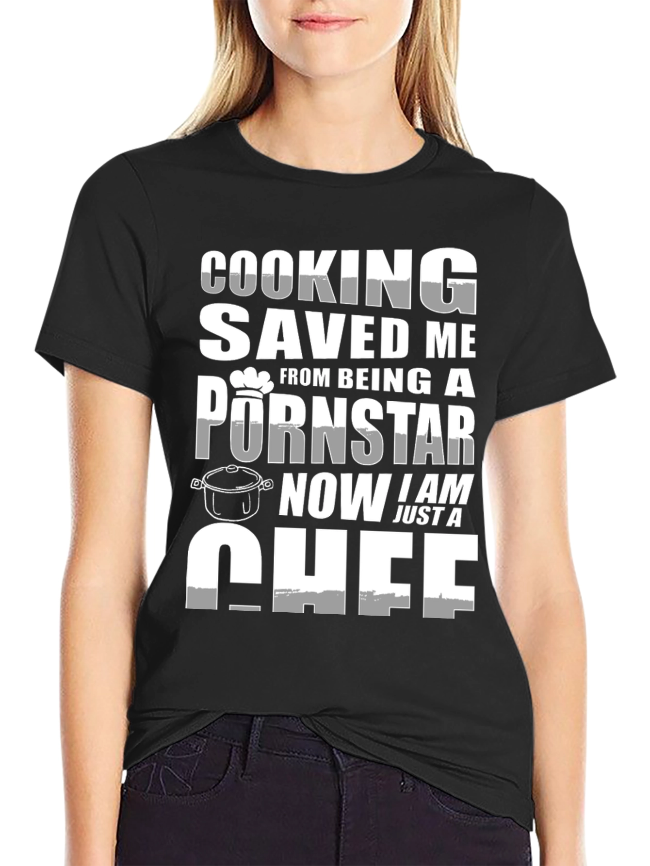 Funny Chef T-Shirt: Cooking Saved Me!
