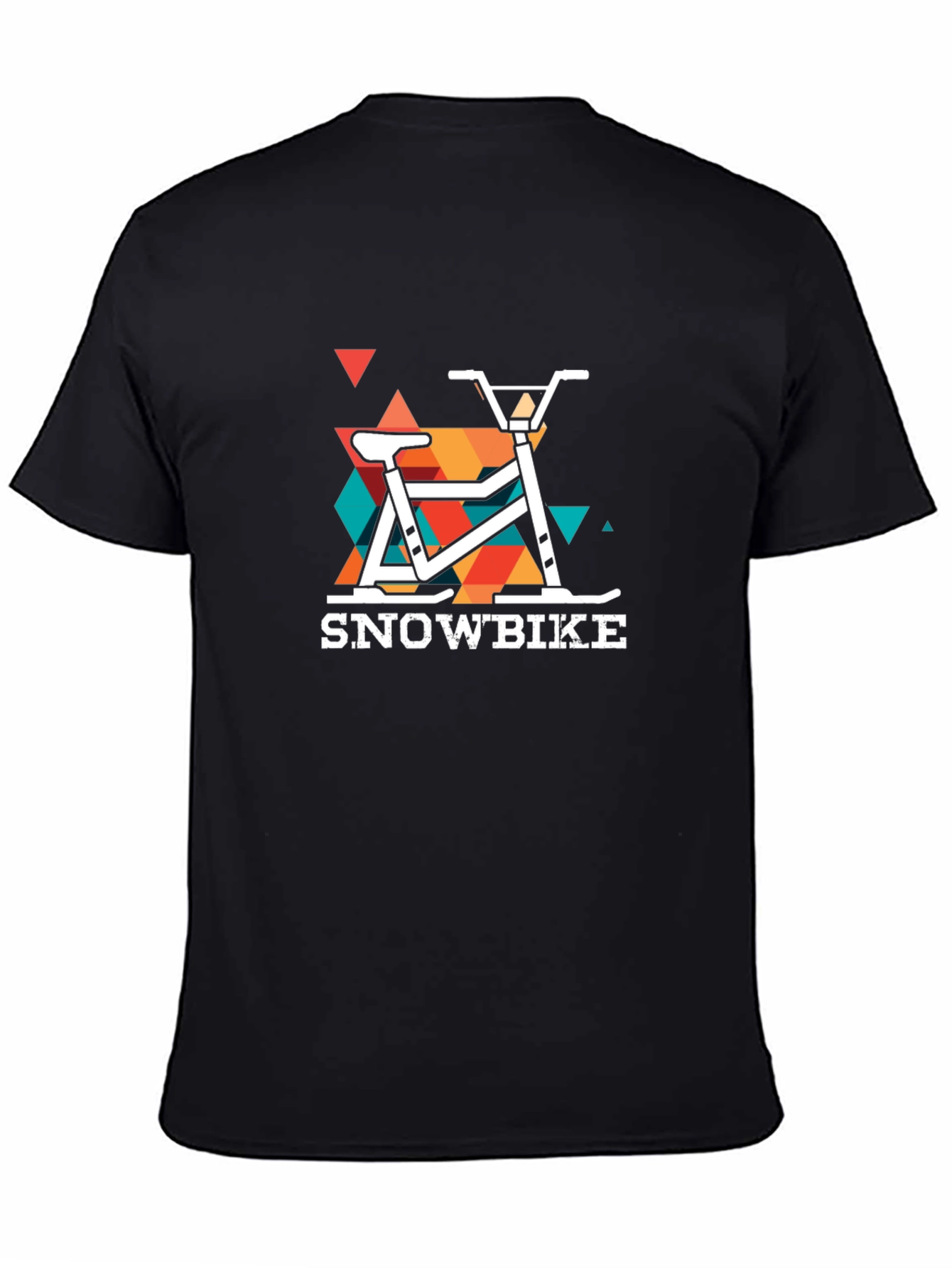 Cool Snowbike Graphic Tee - Black