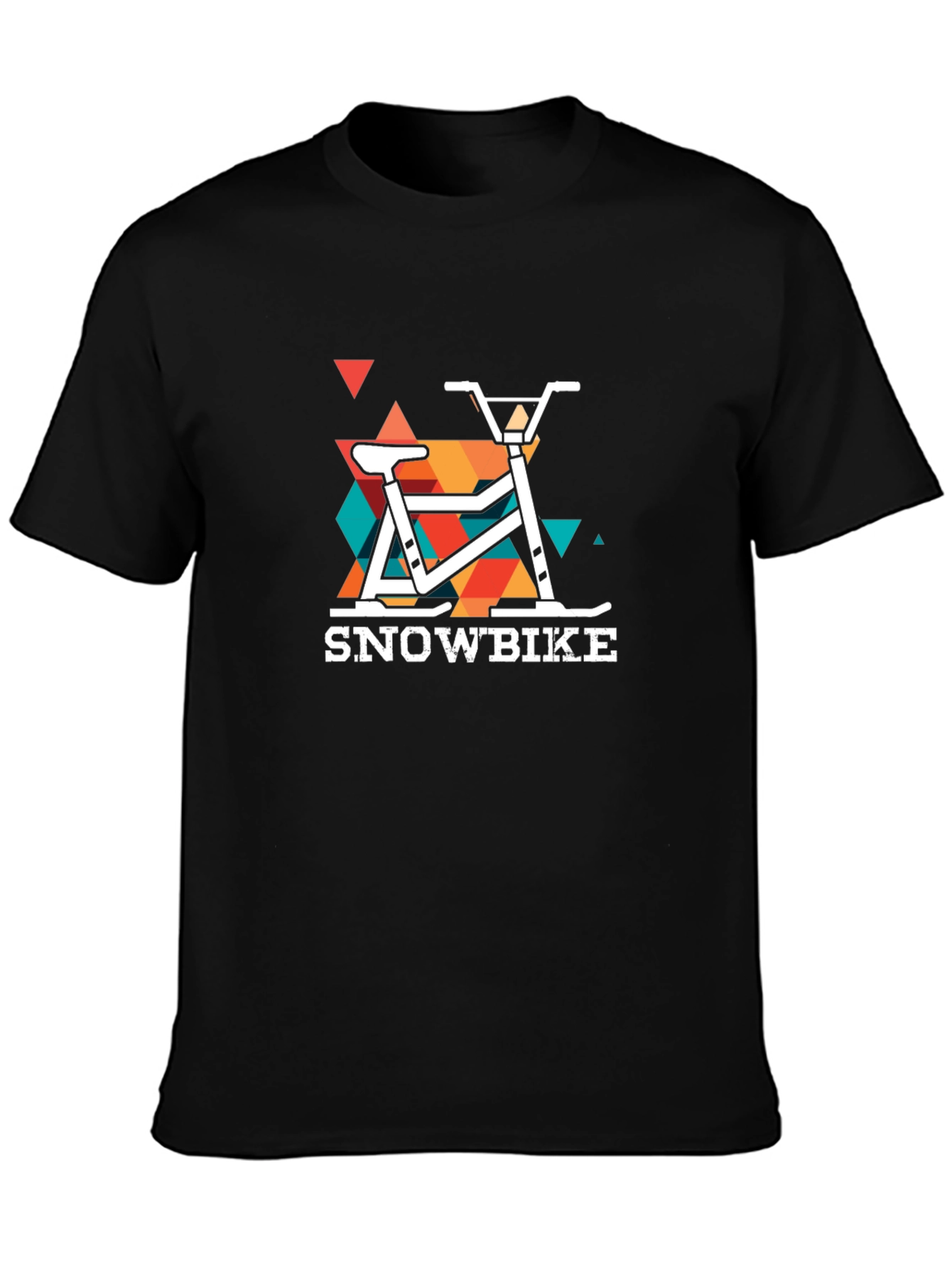 Cool Snowbike Graphic Tee - Black