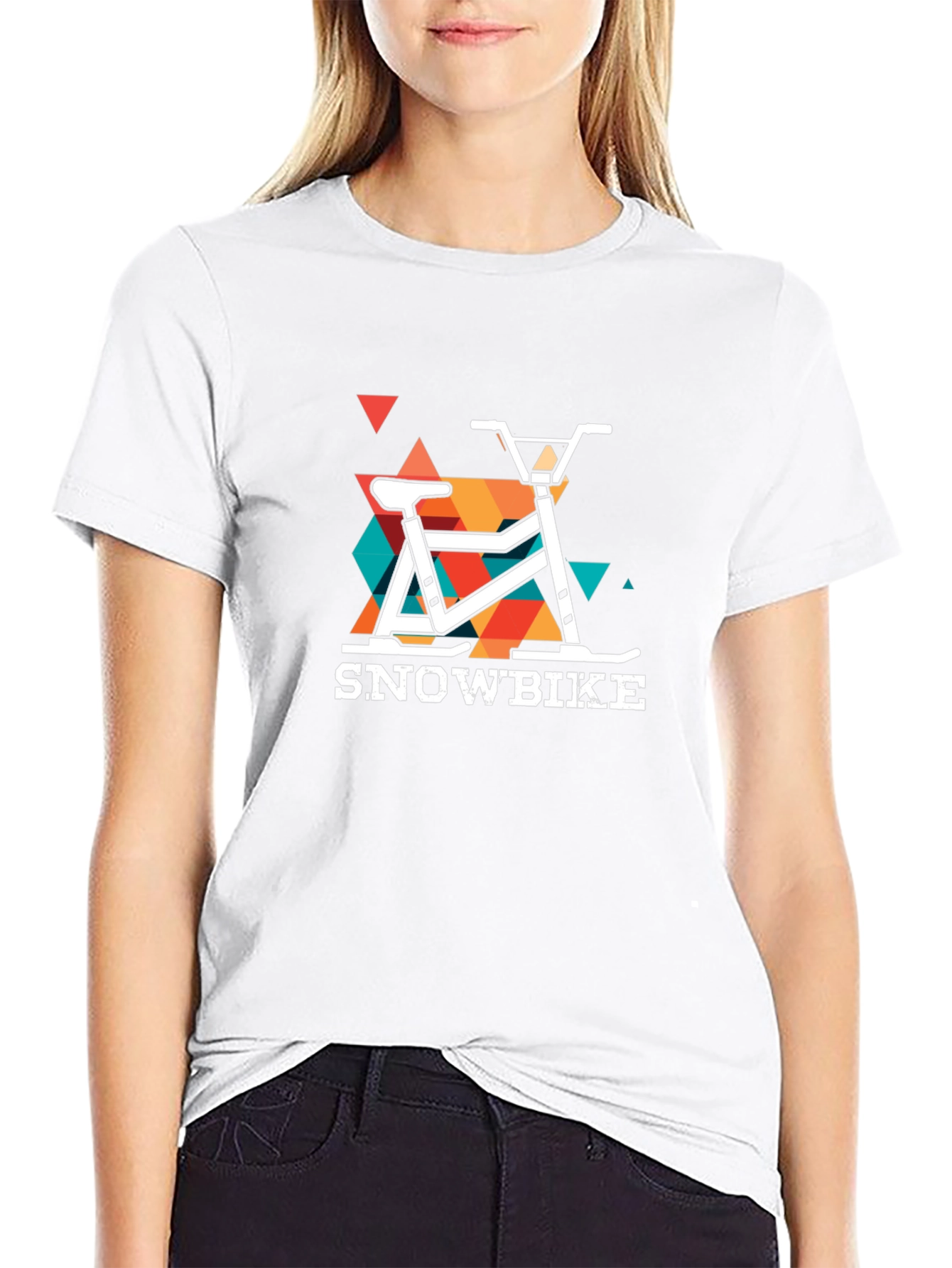Cool Snowbike Graphic Tee - Black