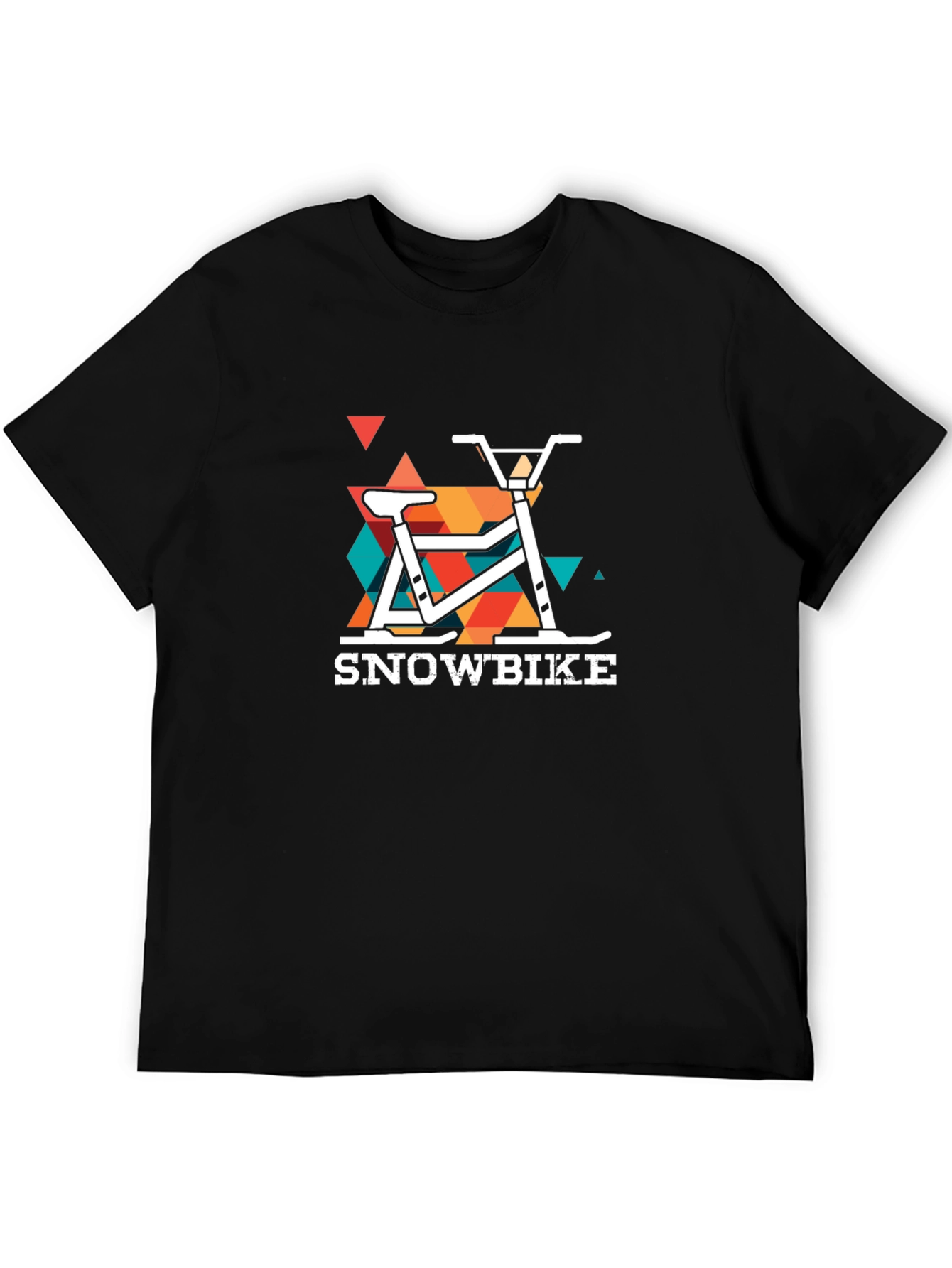Cool Snowbike Graphic Tee - Black