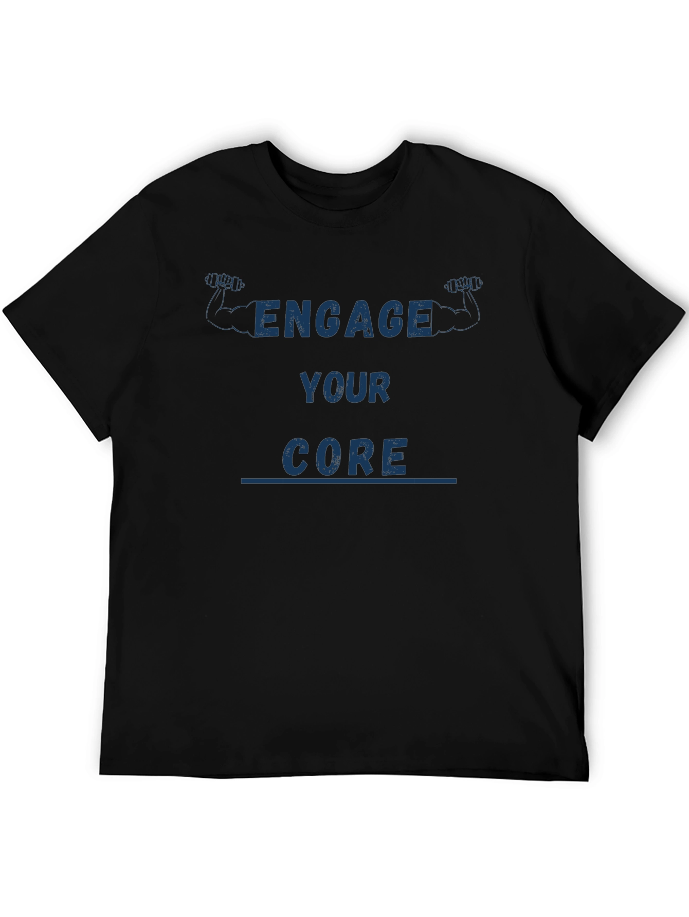 Engage Your Core Black T-Shirt