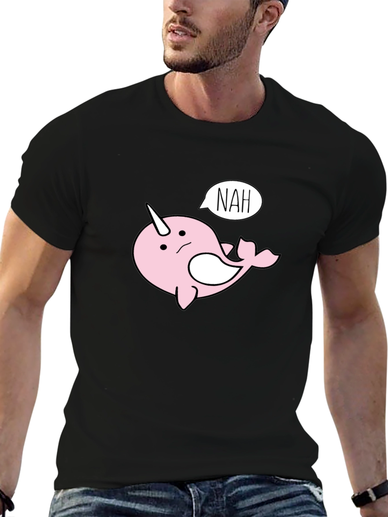 Nah Narwhal T-Shirt - Funny Cartoon Tee