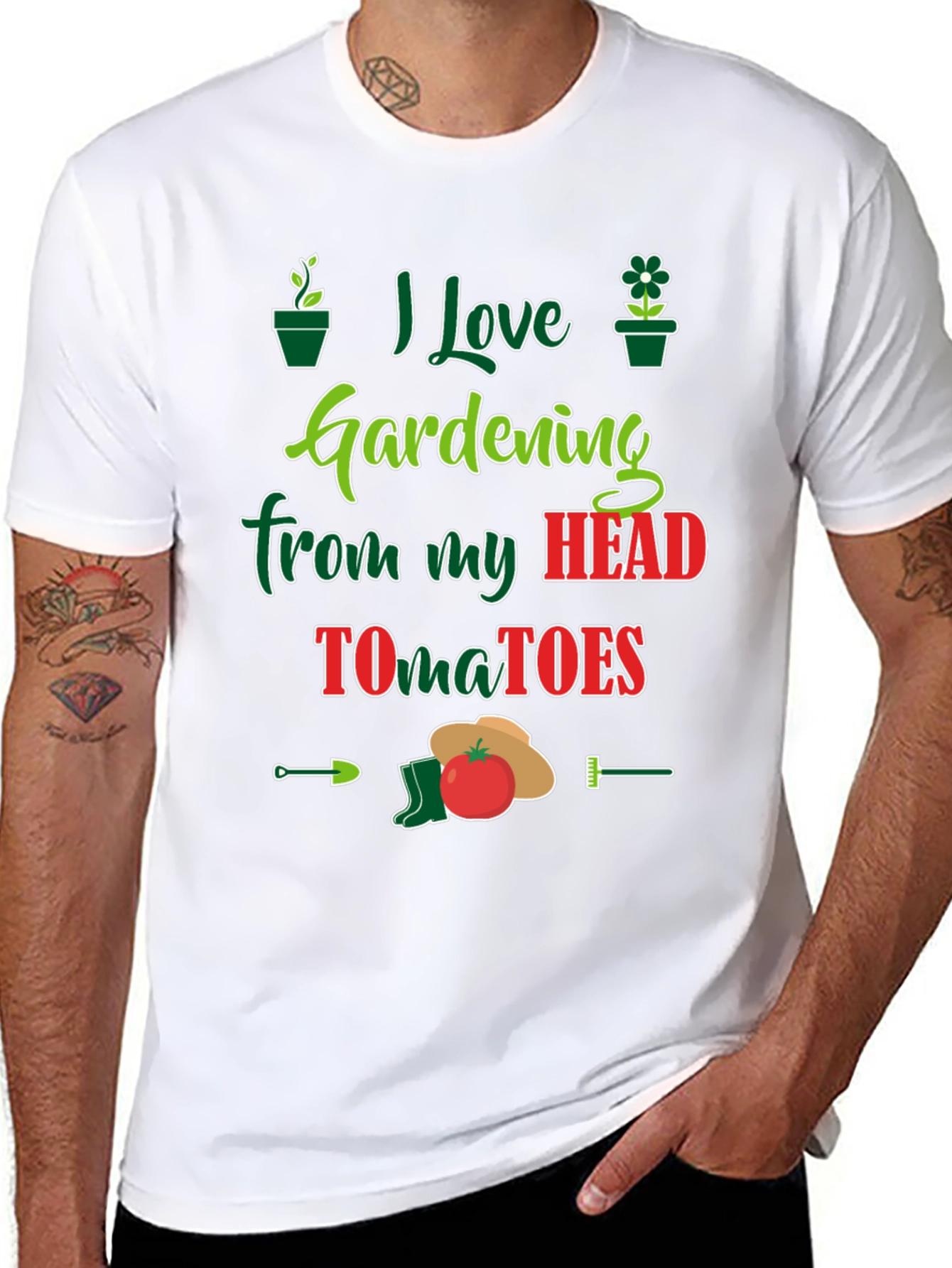 Gardening Lovers T-Shirt - Head Tomatoes Funny Tee