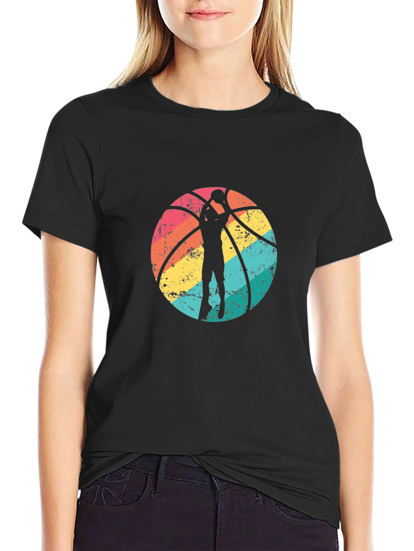 Retro Basketball Graphic Tee - Stylish Sports T-Shirt