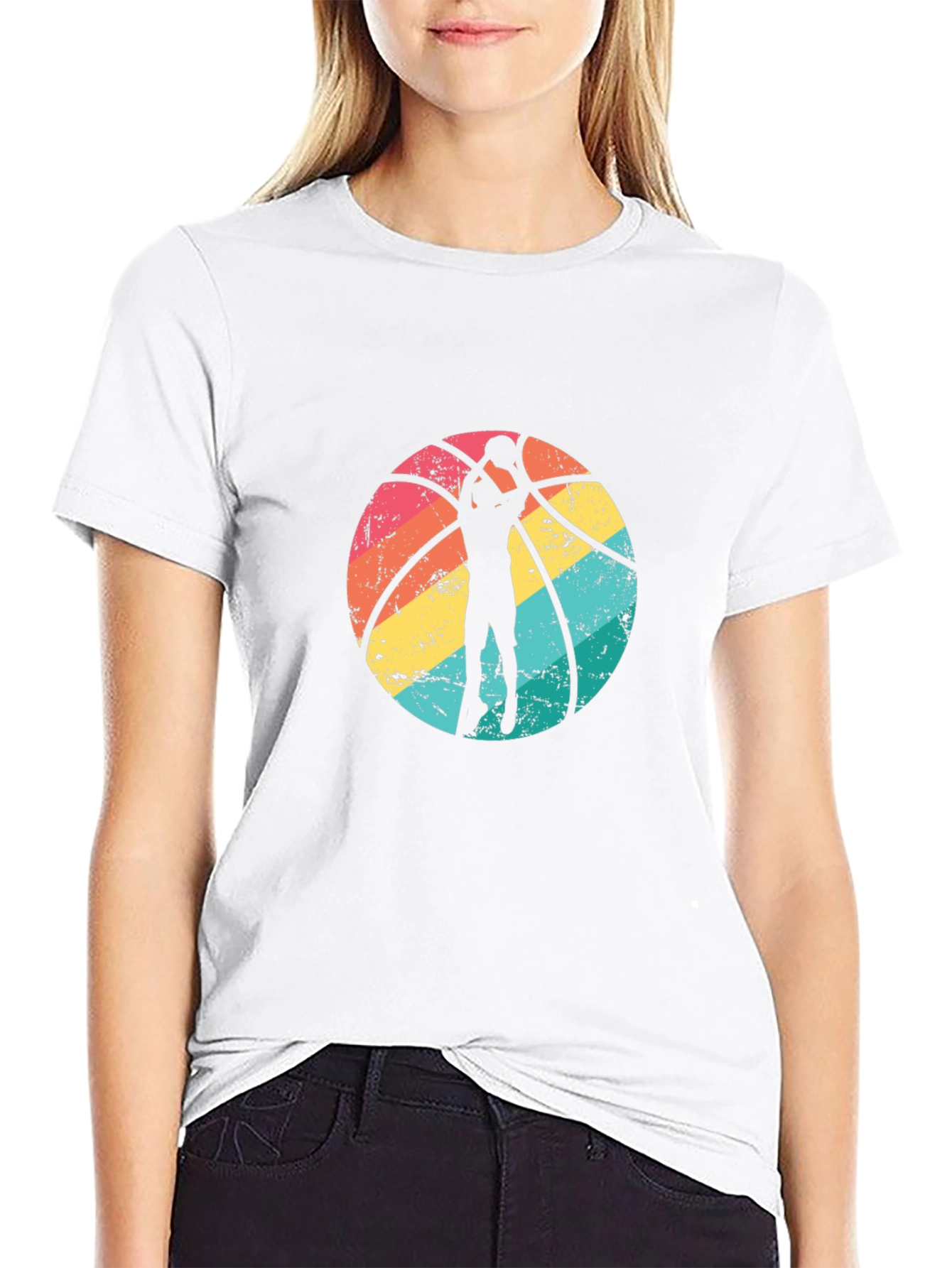 Retro Basketball Graphic Tee - Stylish Sports T-Shirt