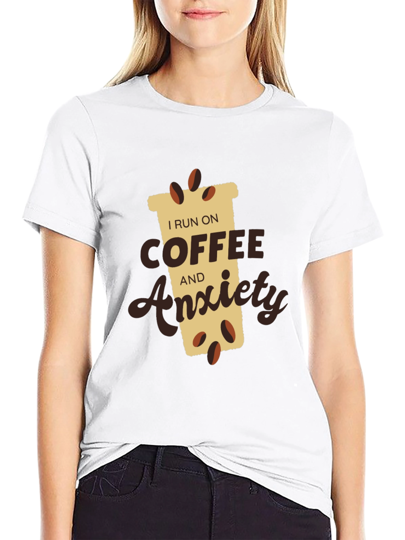 I Run on Coffee and Anxiety Graphic T-Shirt