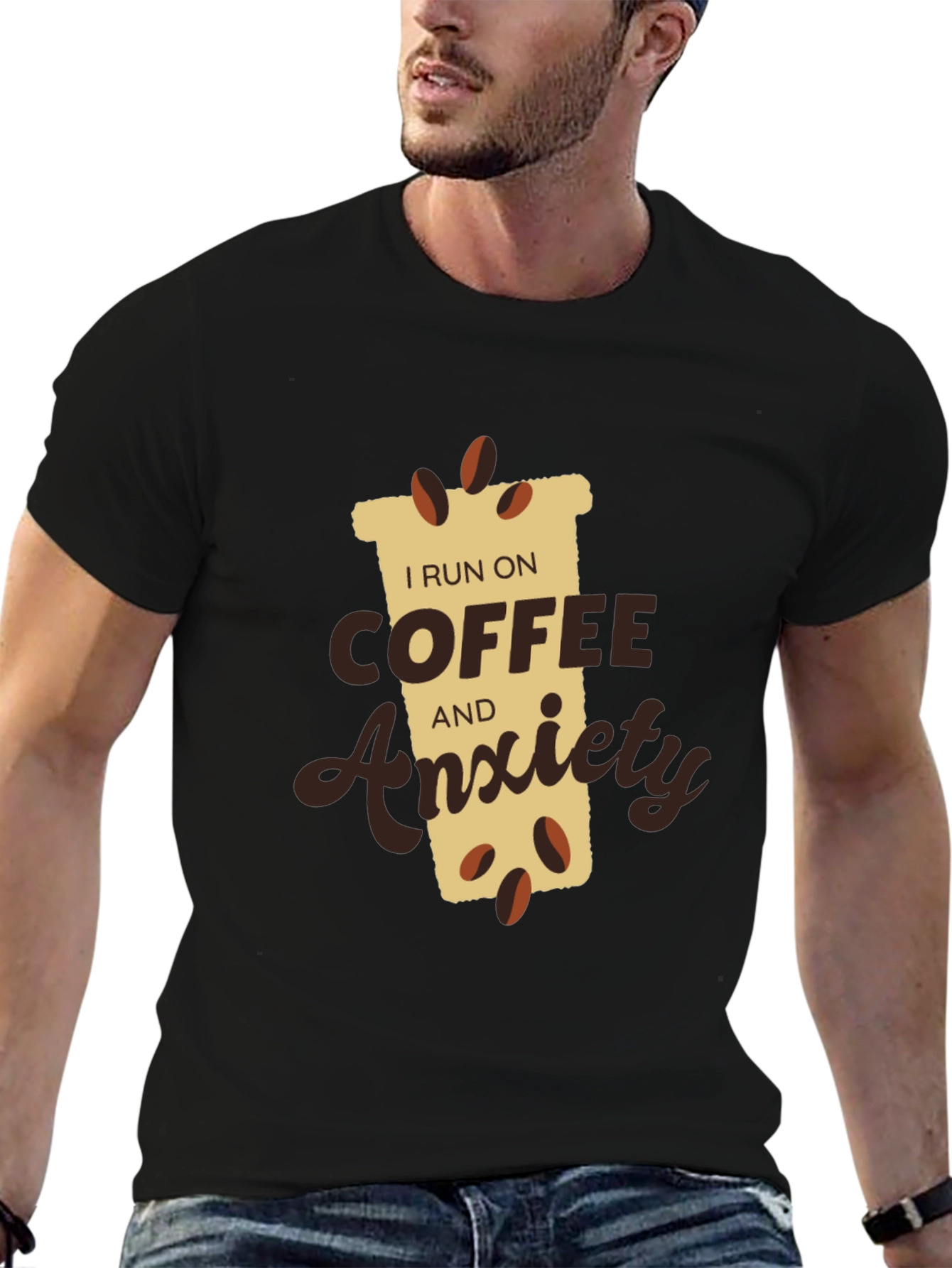 I Run on Coffee and Anxiety Graphic T-Shirt