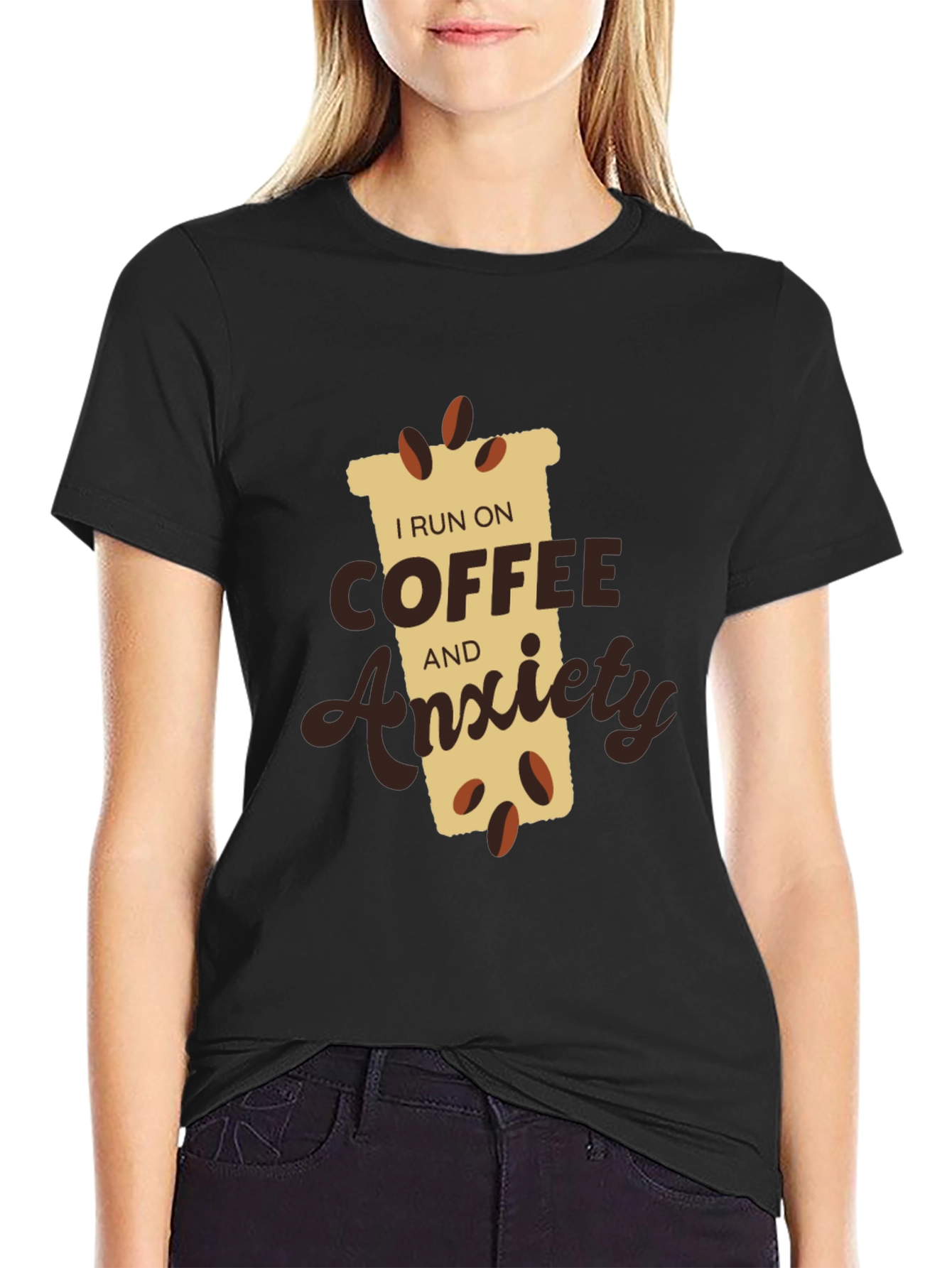 I Run on Coffee and Anxiety Graphic T-Shirt