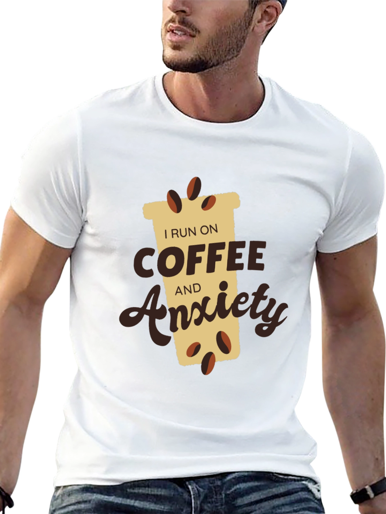 I Run on Coffee and Anxiety Graphic T-Shirt