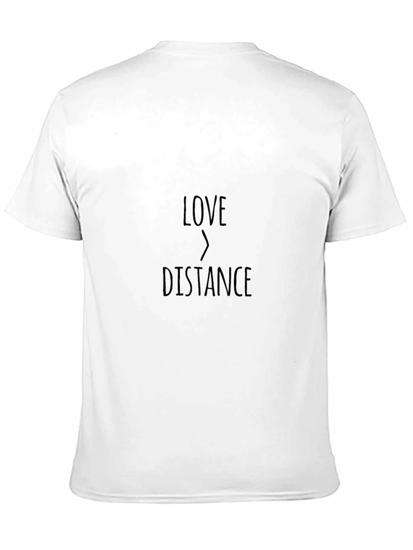 Love Over Distance Black Graphic Tee