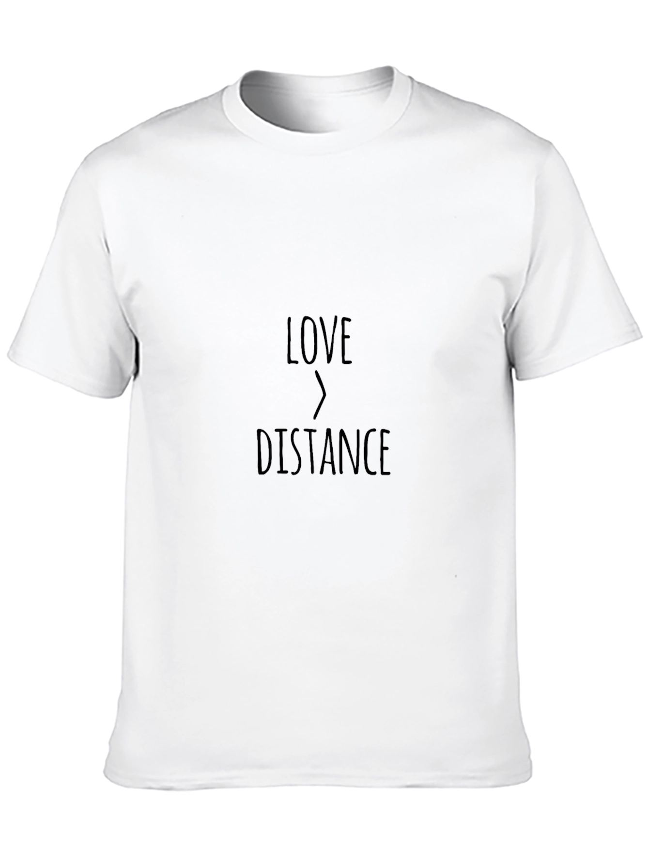 Love Over Distance Black Graphic Tee