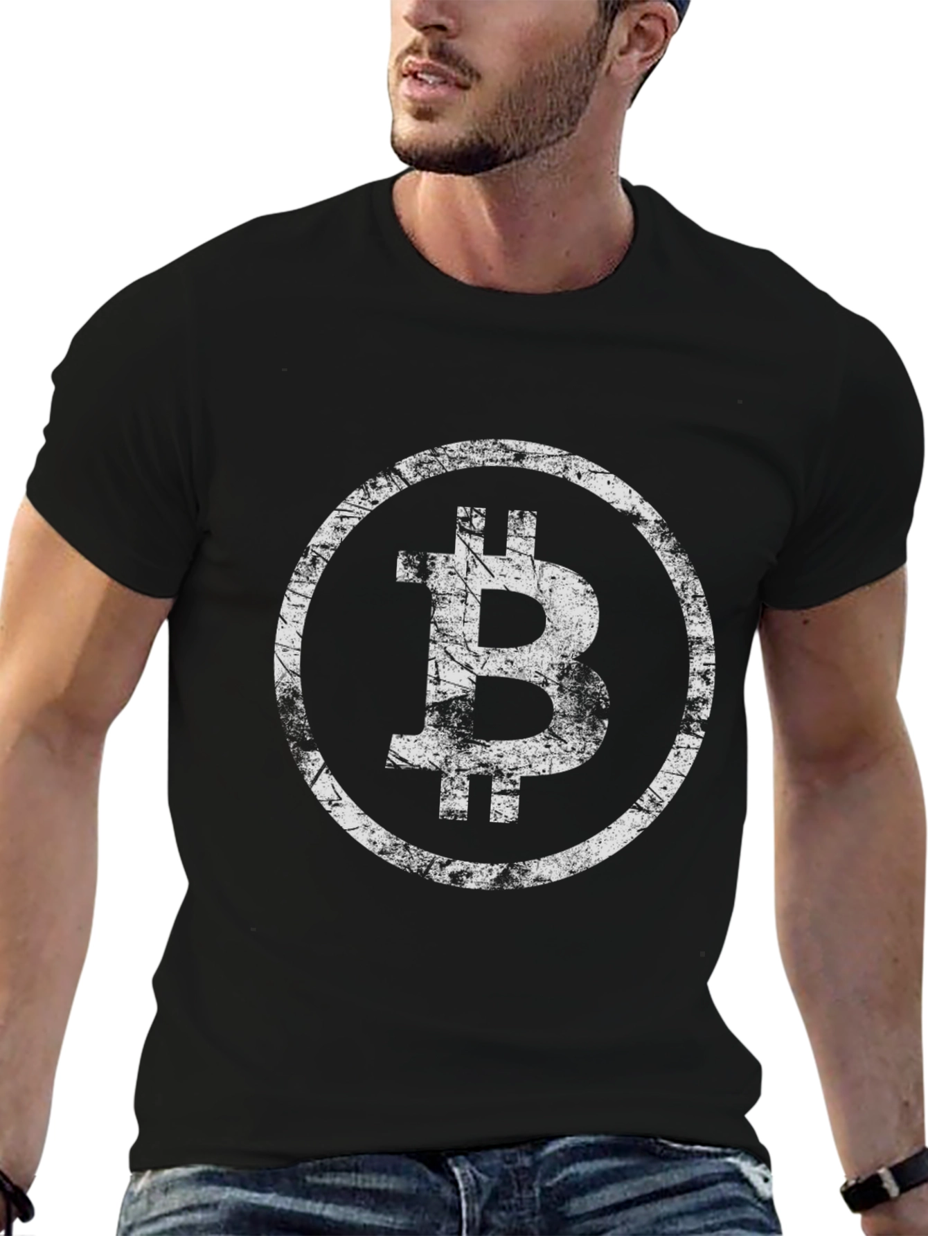 Bitcoin Distressed Graphic T-Shirt - Crypto Tee