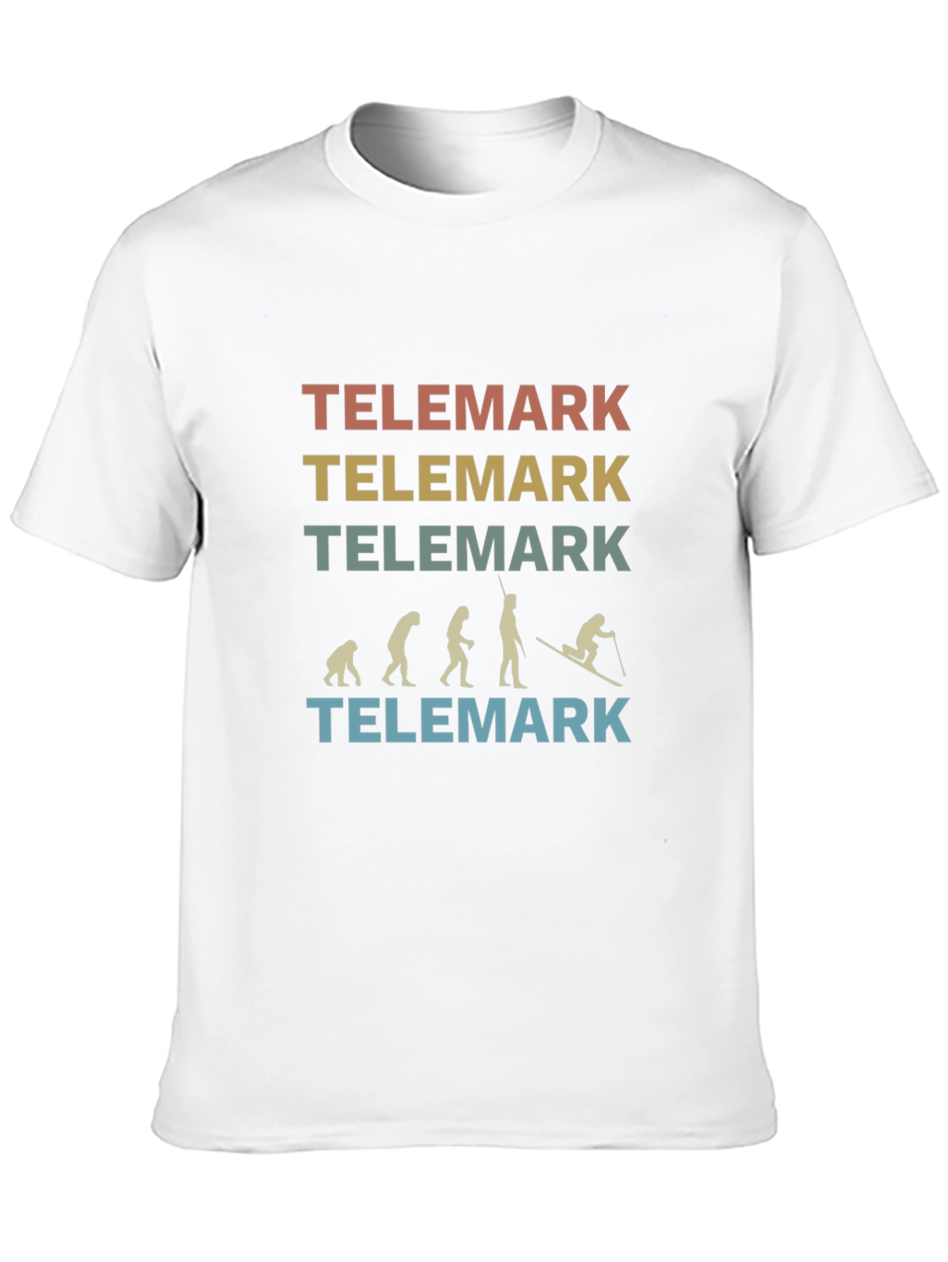 Telemark Evolution T-Shirt - Retro Skiing Tee
