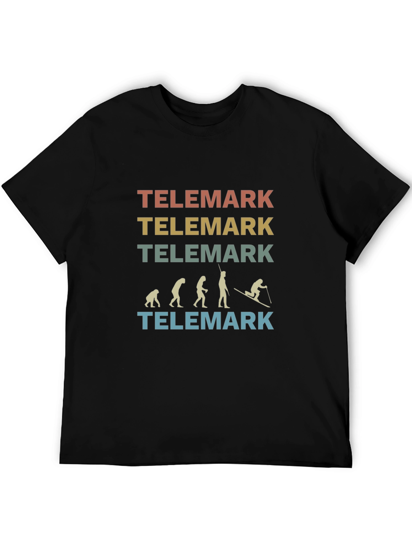 Telemark Evolution T-Shirt - Retro Skiing Tee