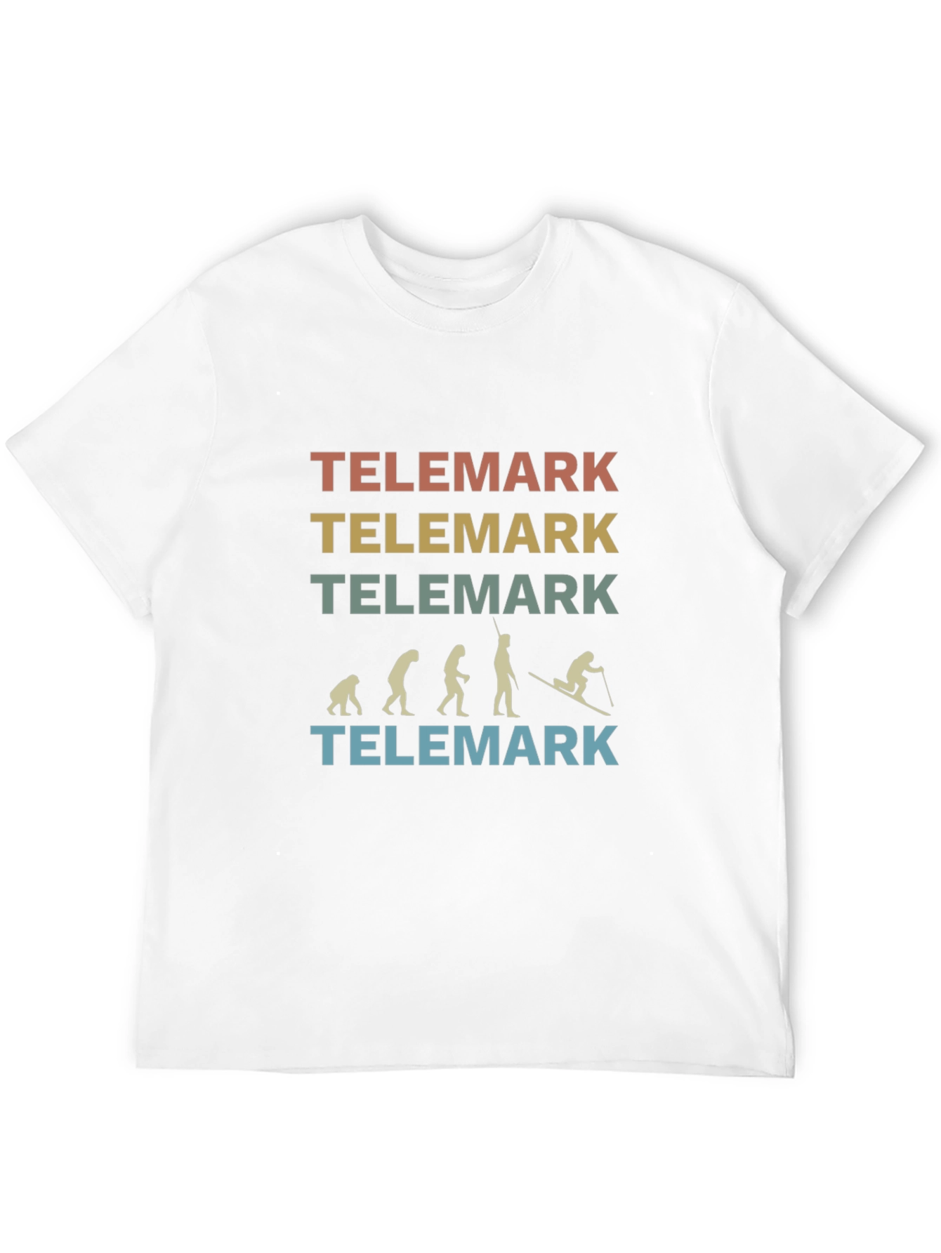 Telemark Evolution T-Shirt - Retro Skiing Tee