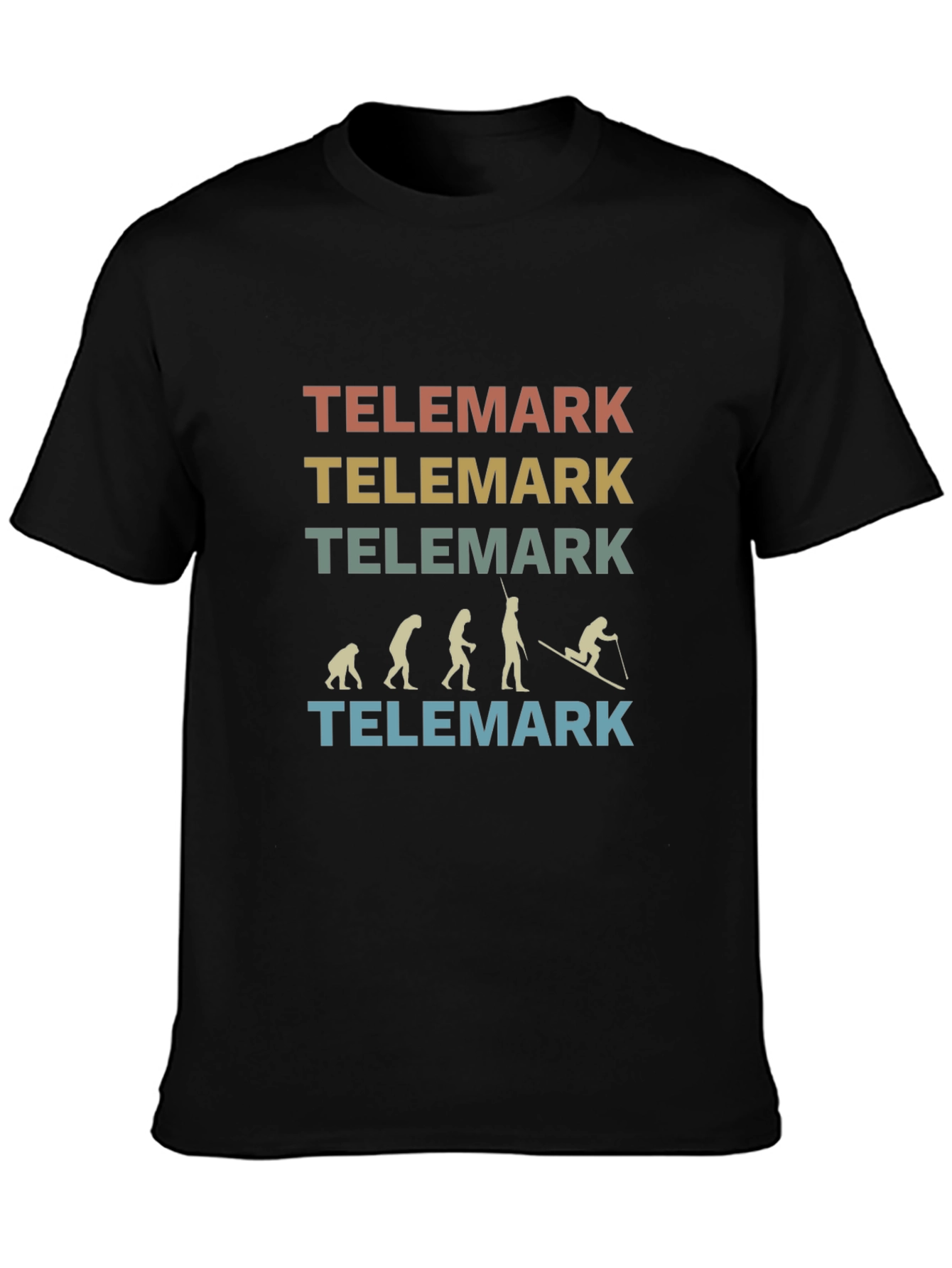 Telemark Evolution T-Shirt - Retro Skiing Tee