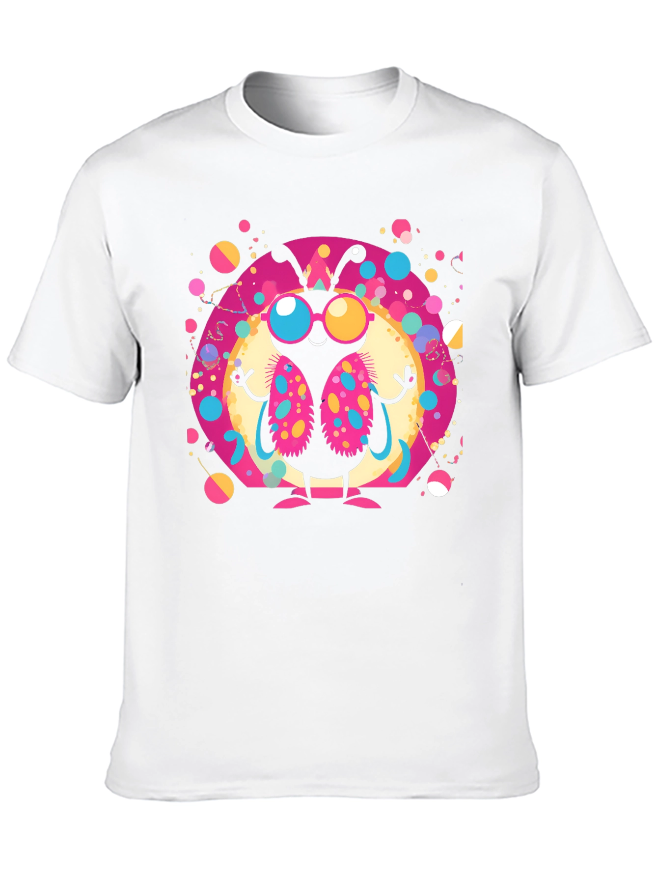Funky Butterfly Graphic Tee - Black Cotton T-Shirt