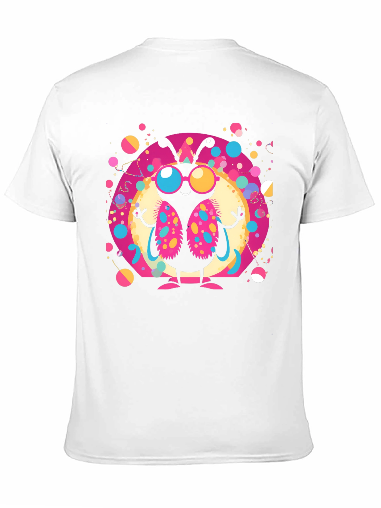 Funky Butterfly Graphic Tee - Black Cotton T-Shirt