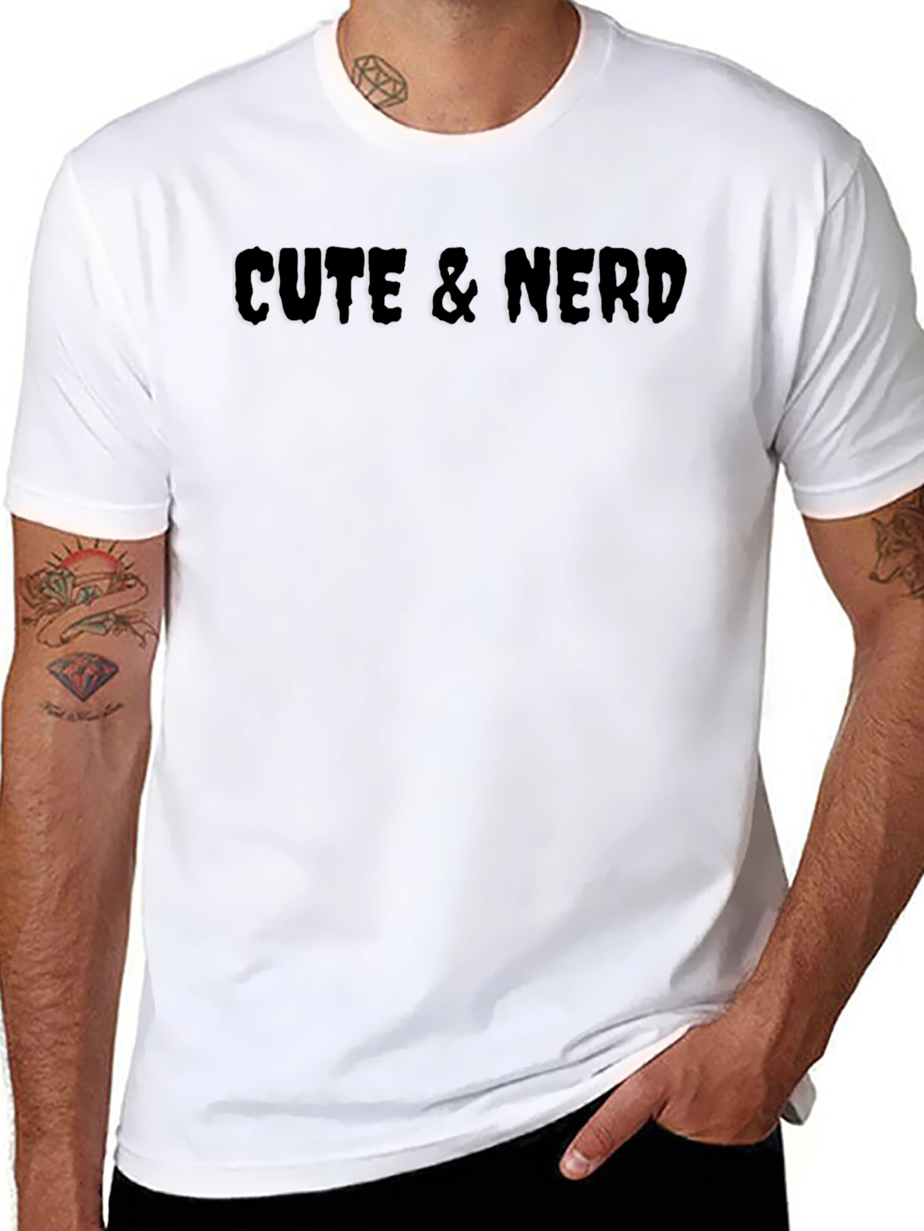Cute & Nerd Black T-Shirt