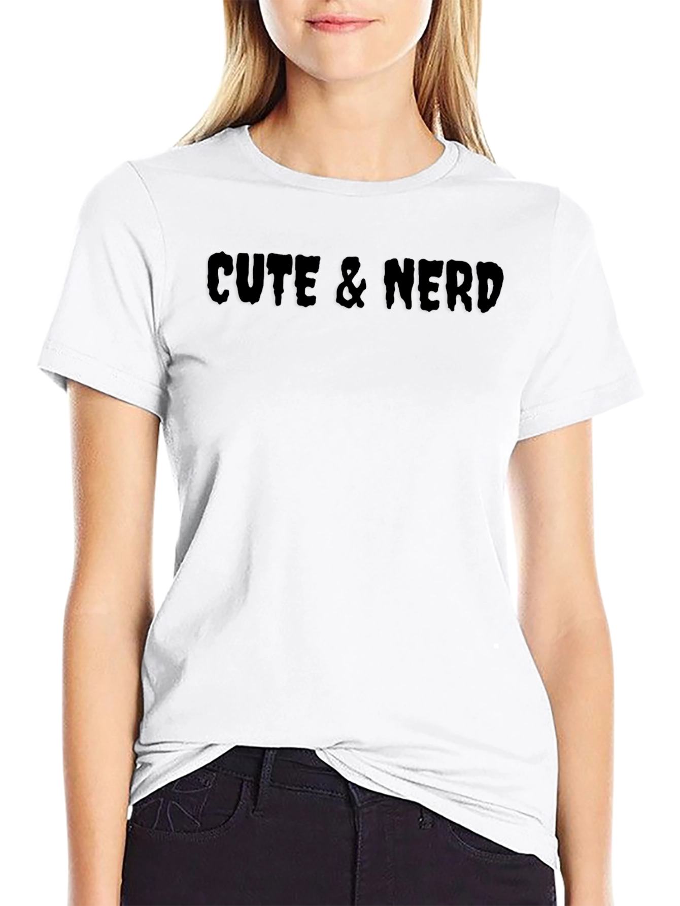 Cute & Nerd Black T-Shirt