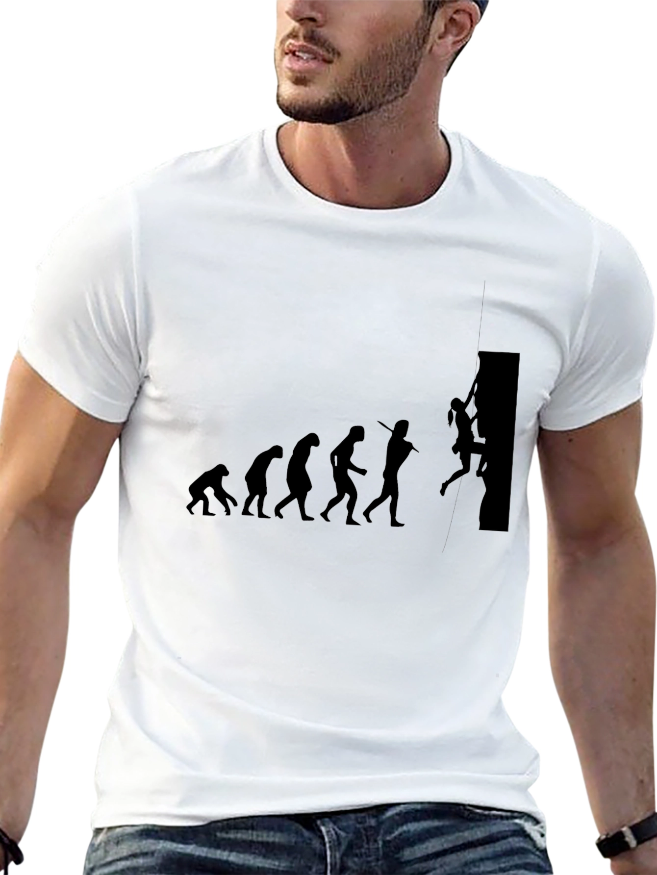 Evolution of Climbing Black Graphic Tee