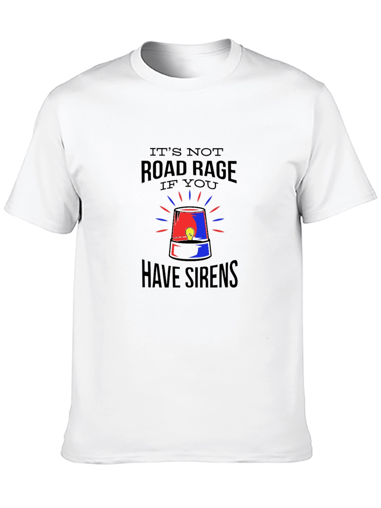 Road Rage Sirens Black Graphic T-Shirt