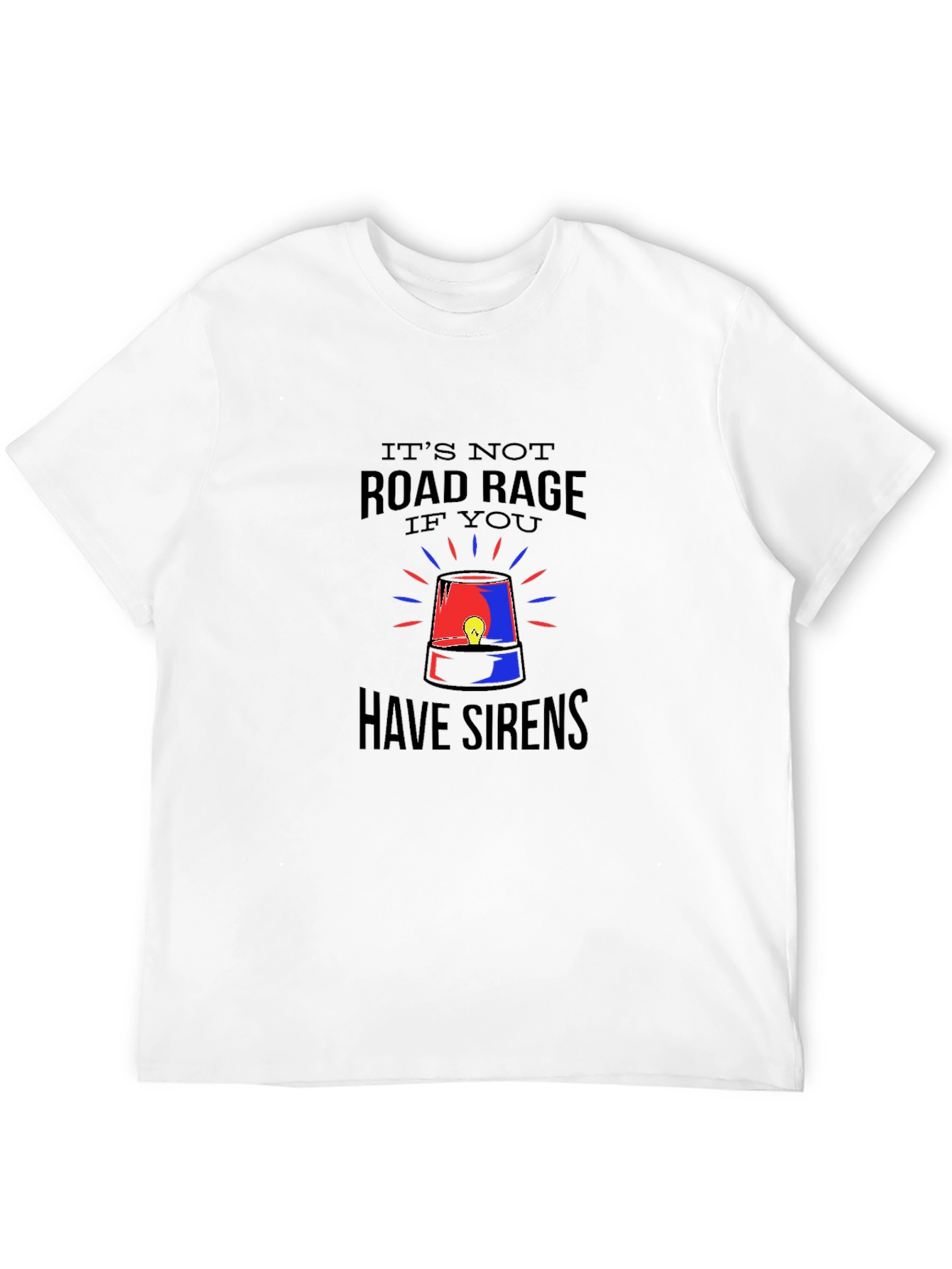 Road Rage Sirens Black Graphic T-Shirt