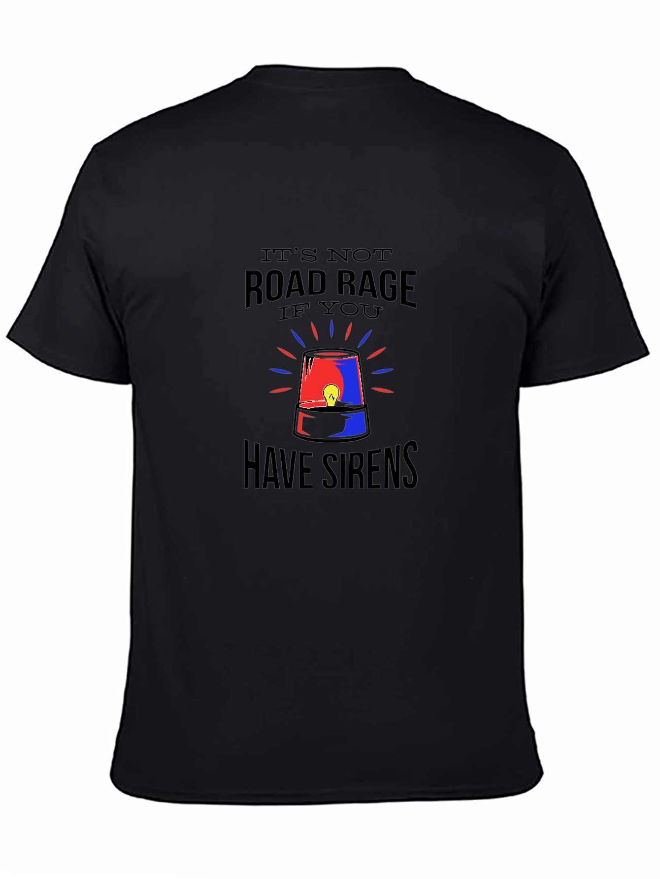 Road Rage Sirens Black Graphic T-Shirt
