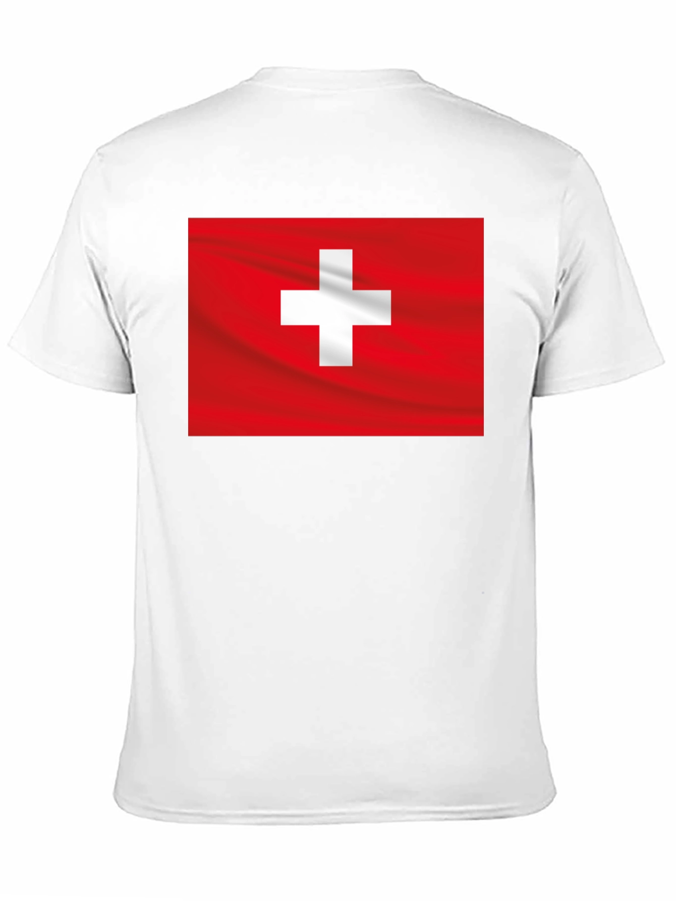 Swiss Flag Graphic Black T-Shirt
