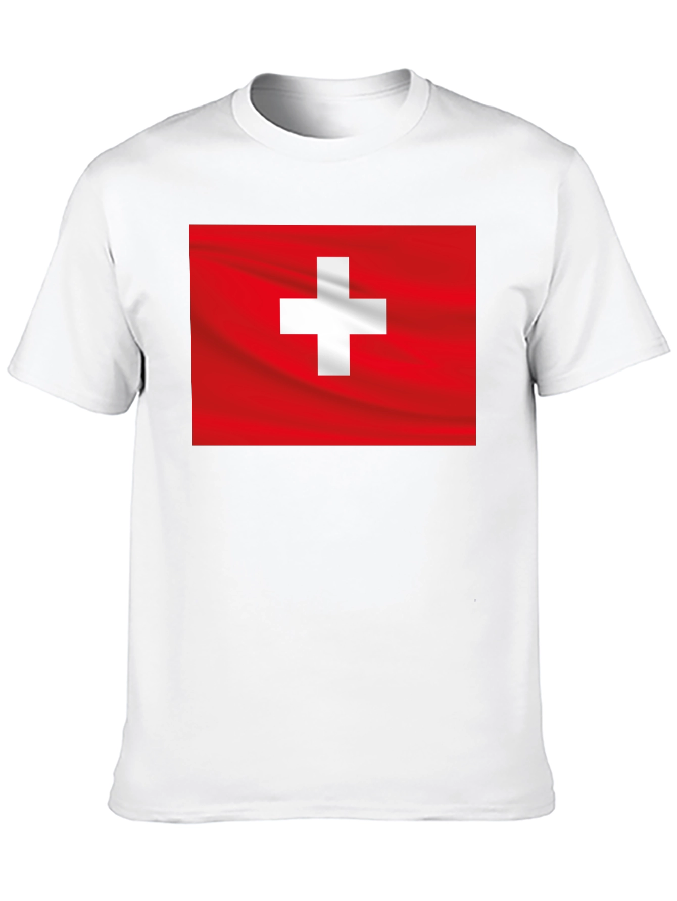 Swiss Flag Graphic Black T-Shirt