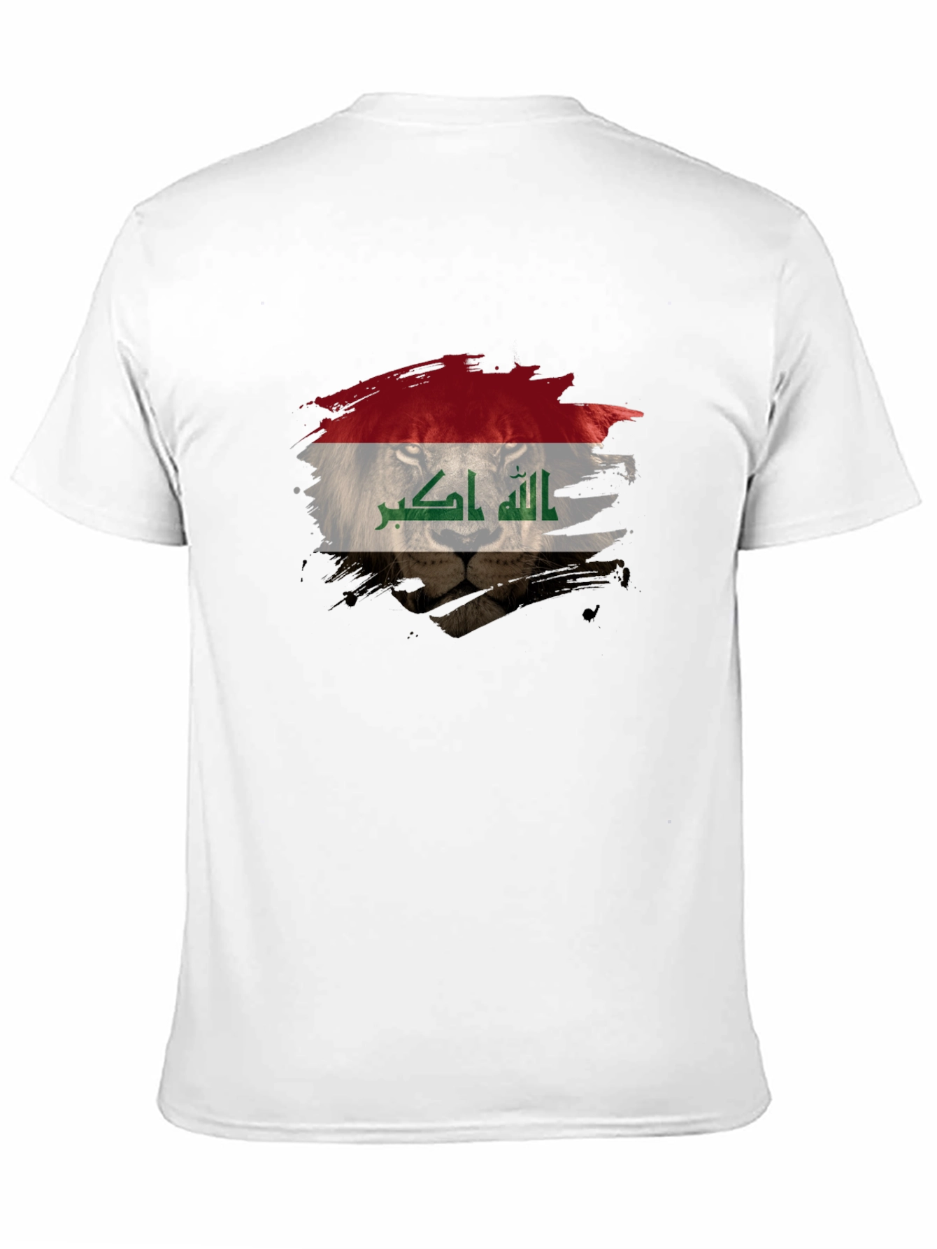 Iraqi Flag Lion Black T-Shirt