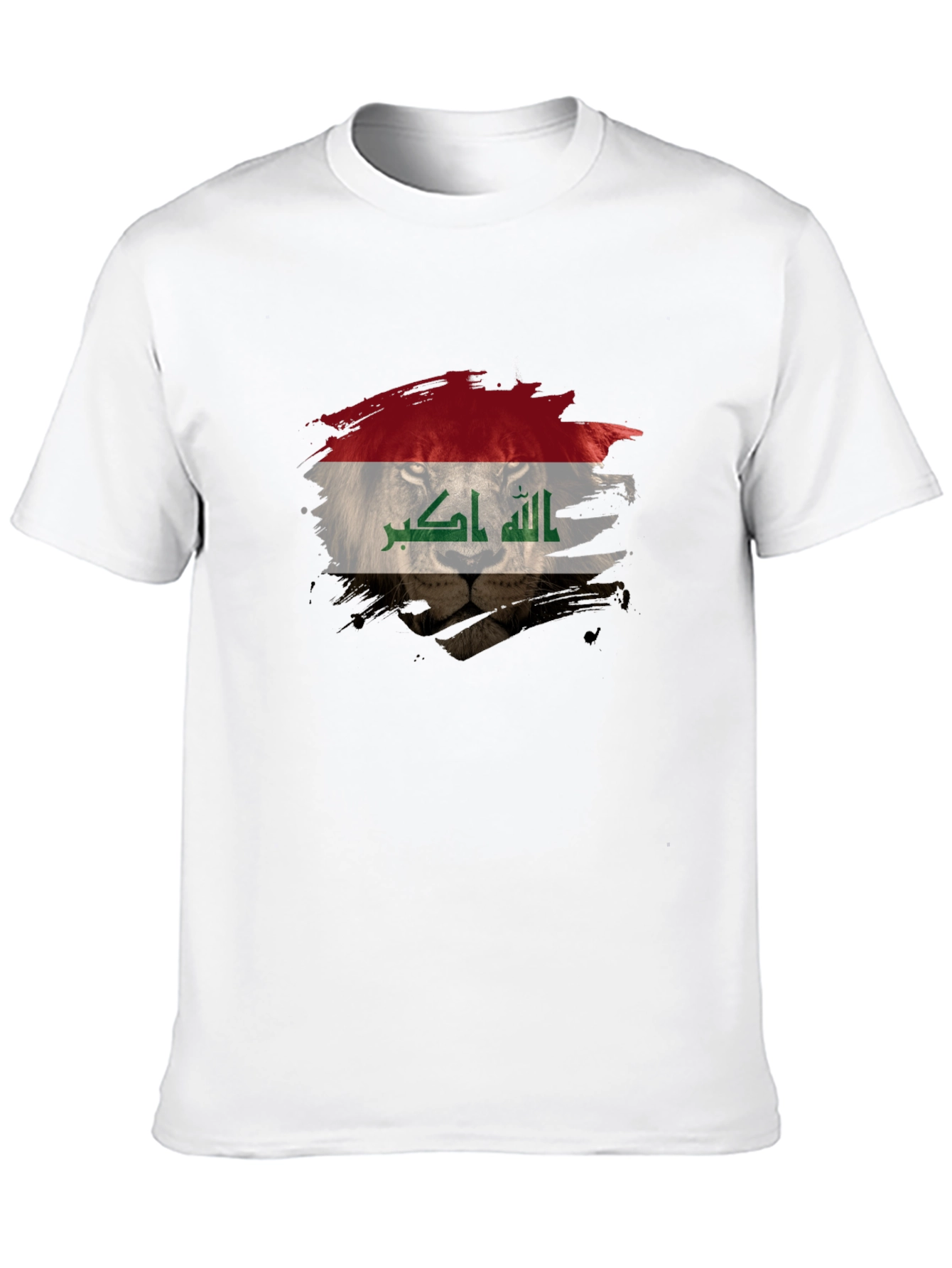 Iraqi Flag Lion Black T-Shirt