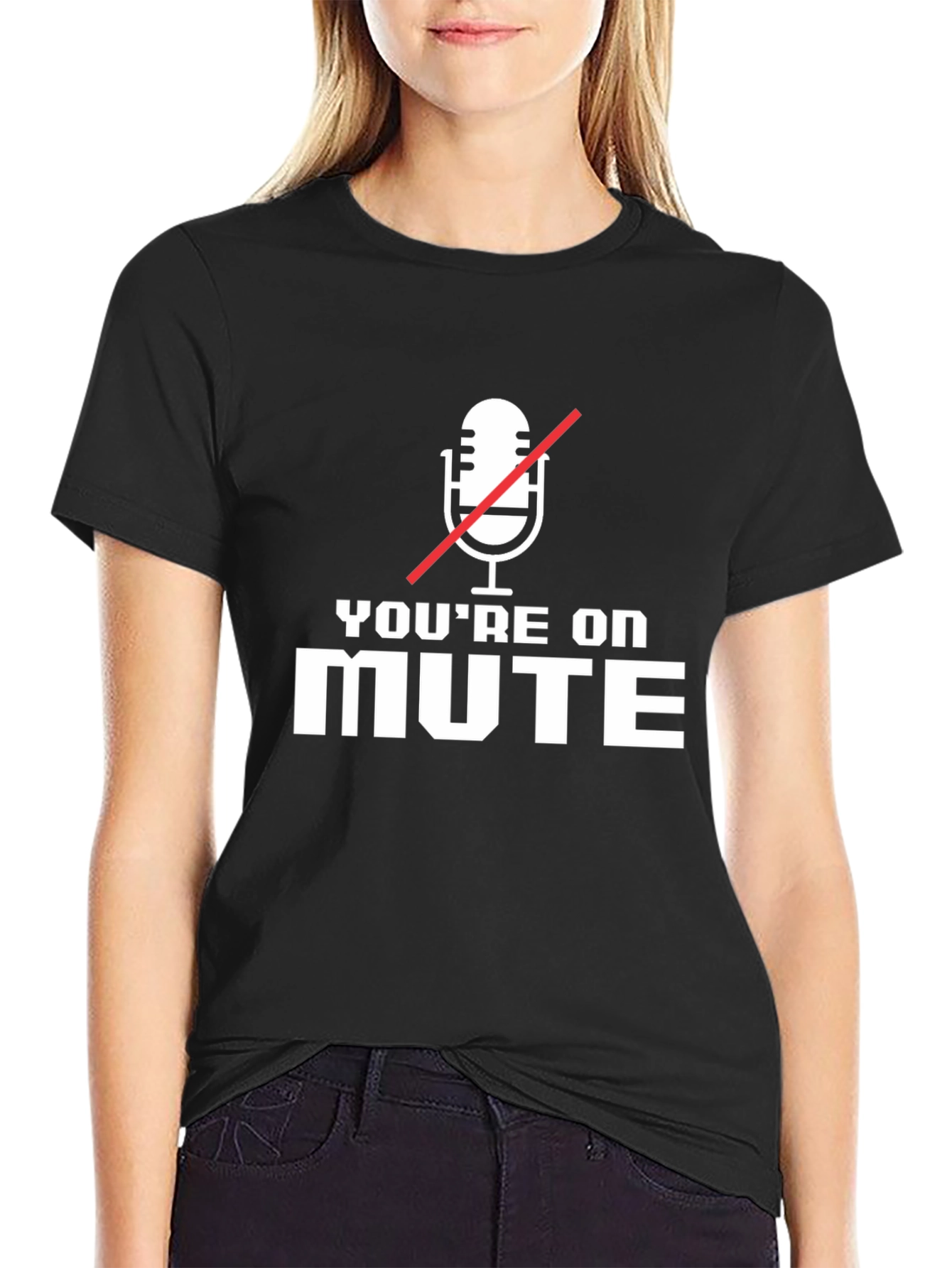 Youre On Mute Graphic Tee - Black