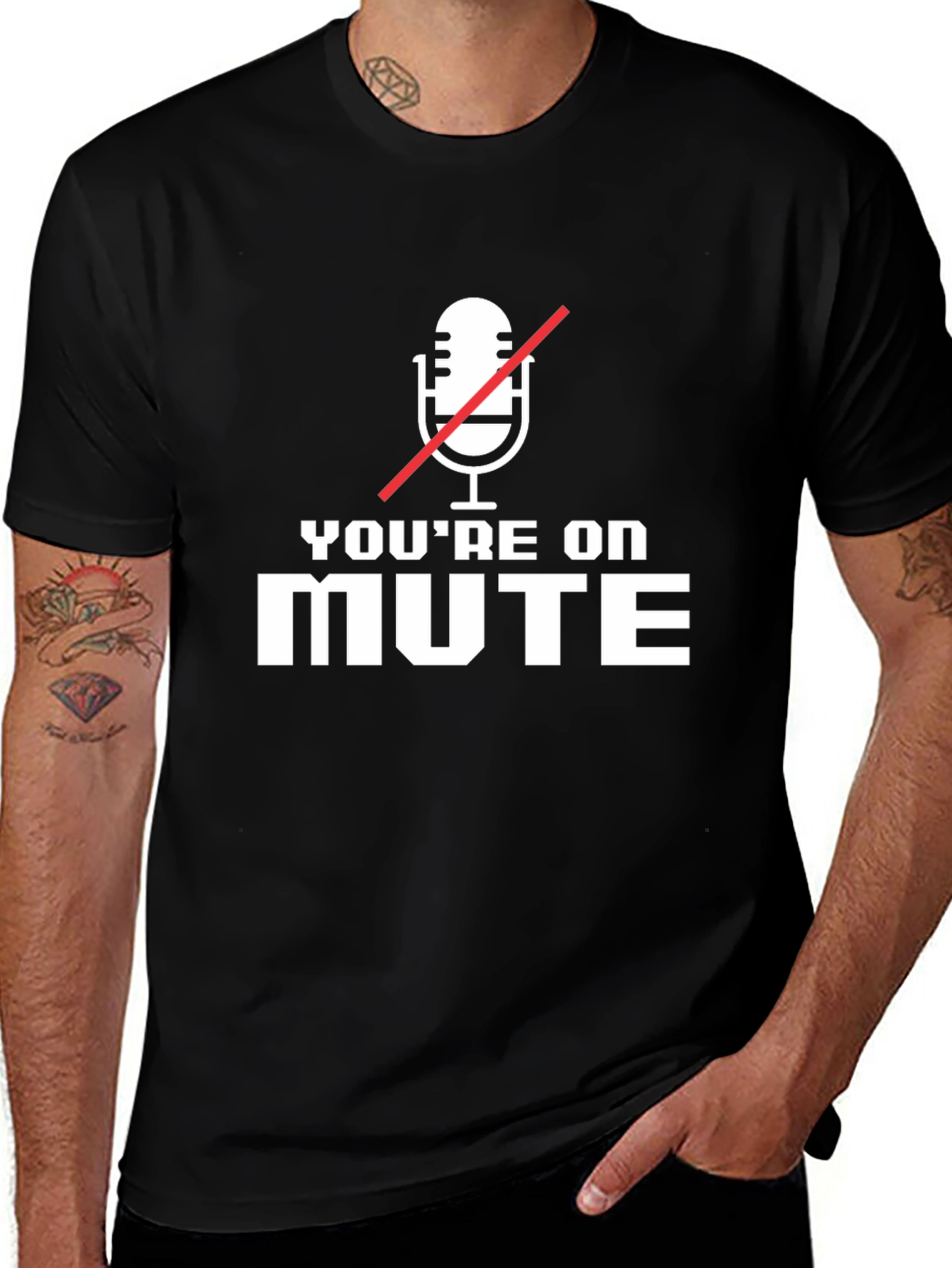 Youre On Mute Graphic Tee - Black
